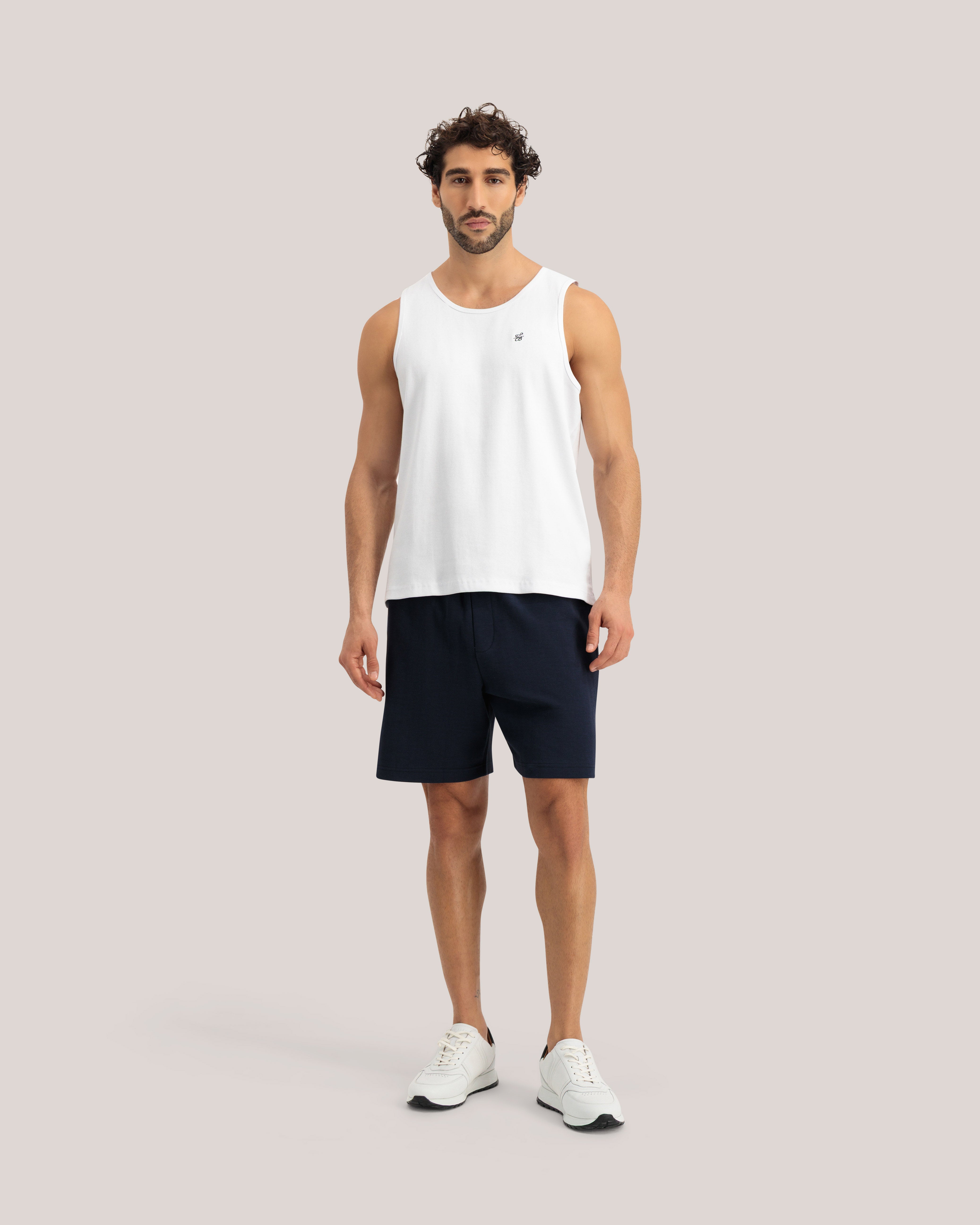 Snakjak Slim Fit Ribbed Vest White