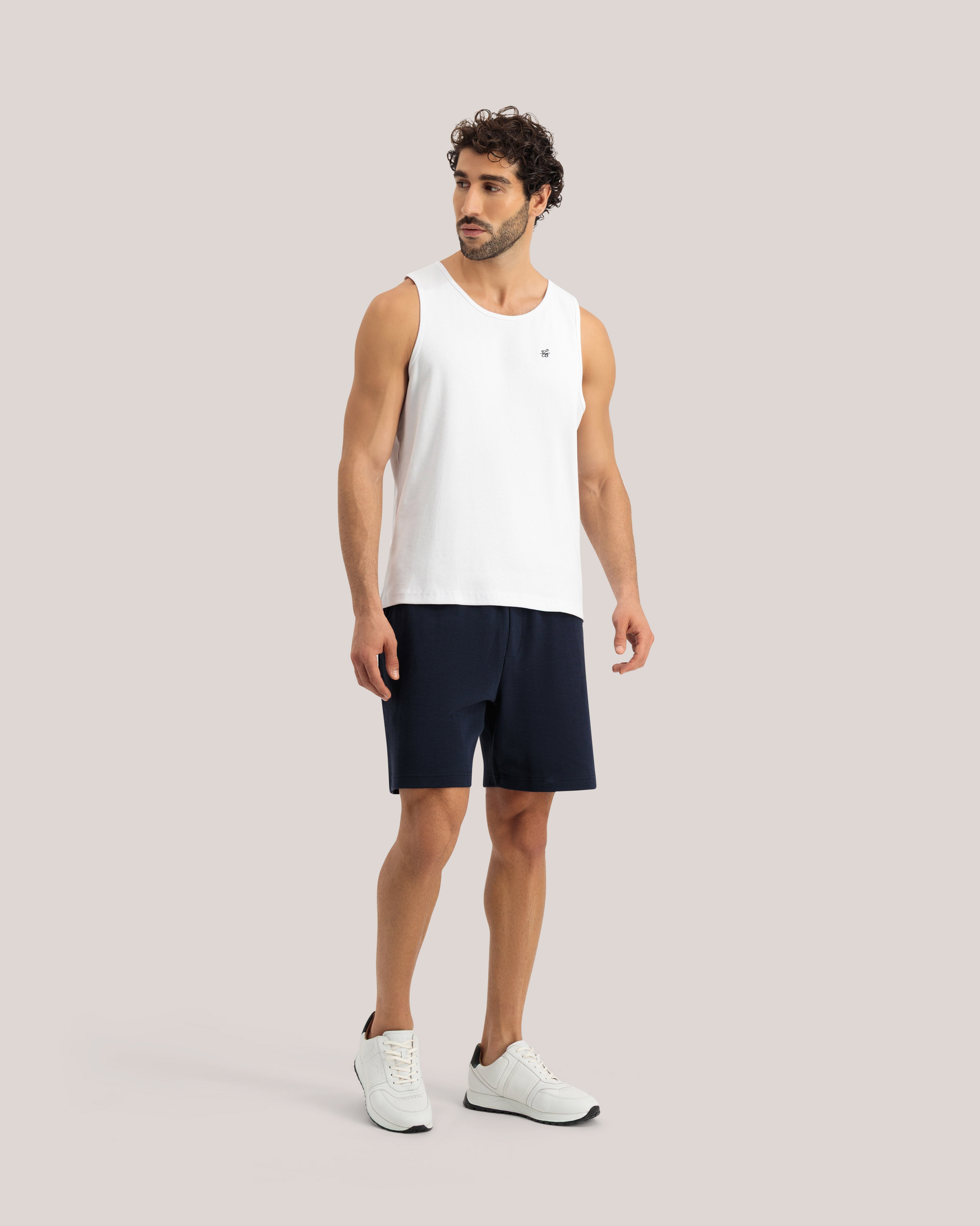 Snakjak Slim Fit Ribbed Vest White