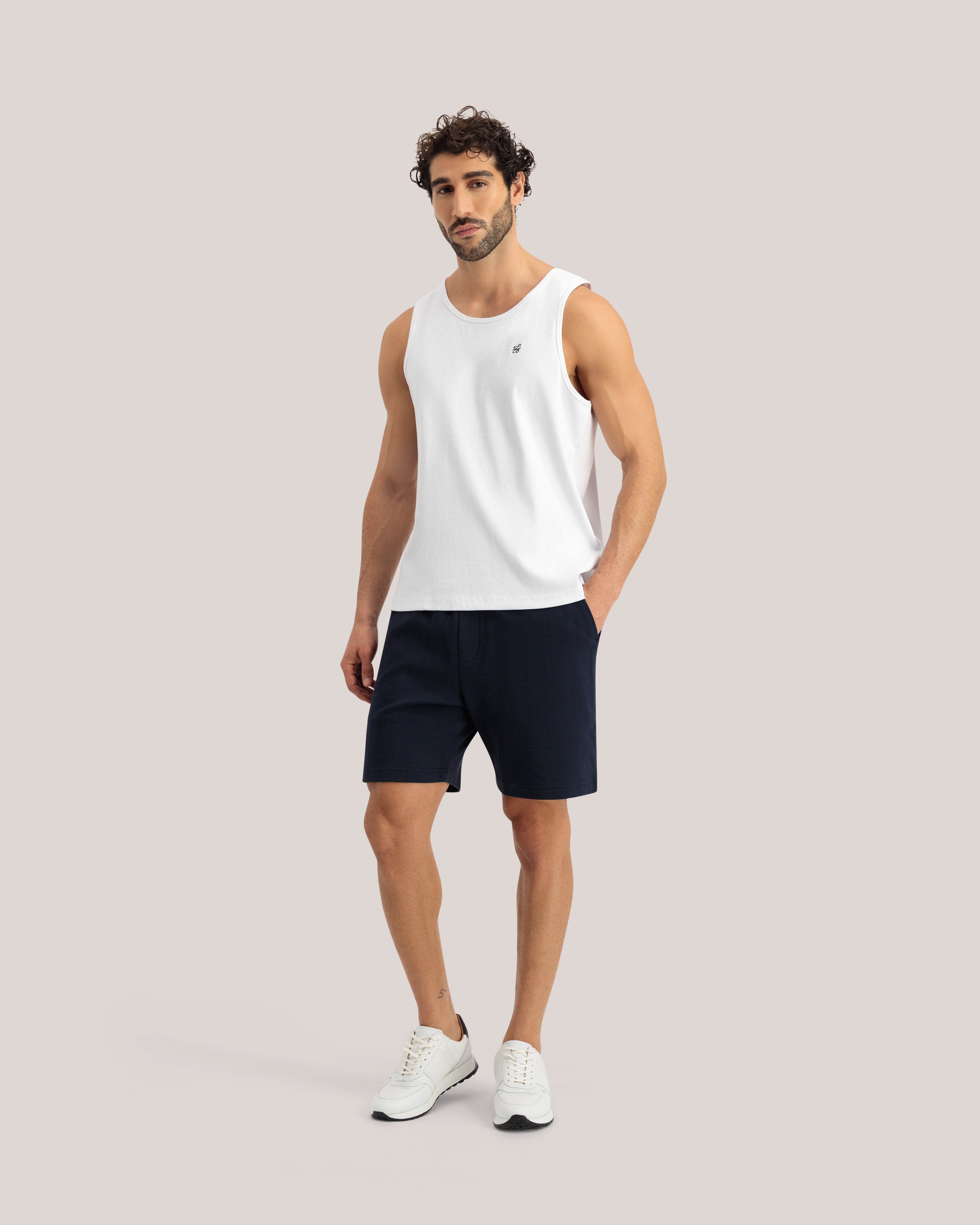 Snakjak Slim Fit Ribbed Vest White