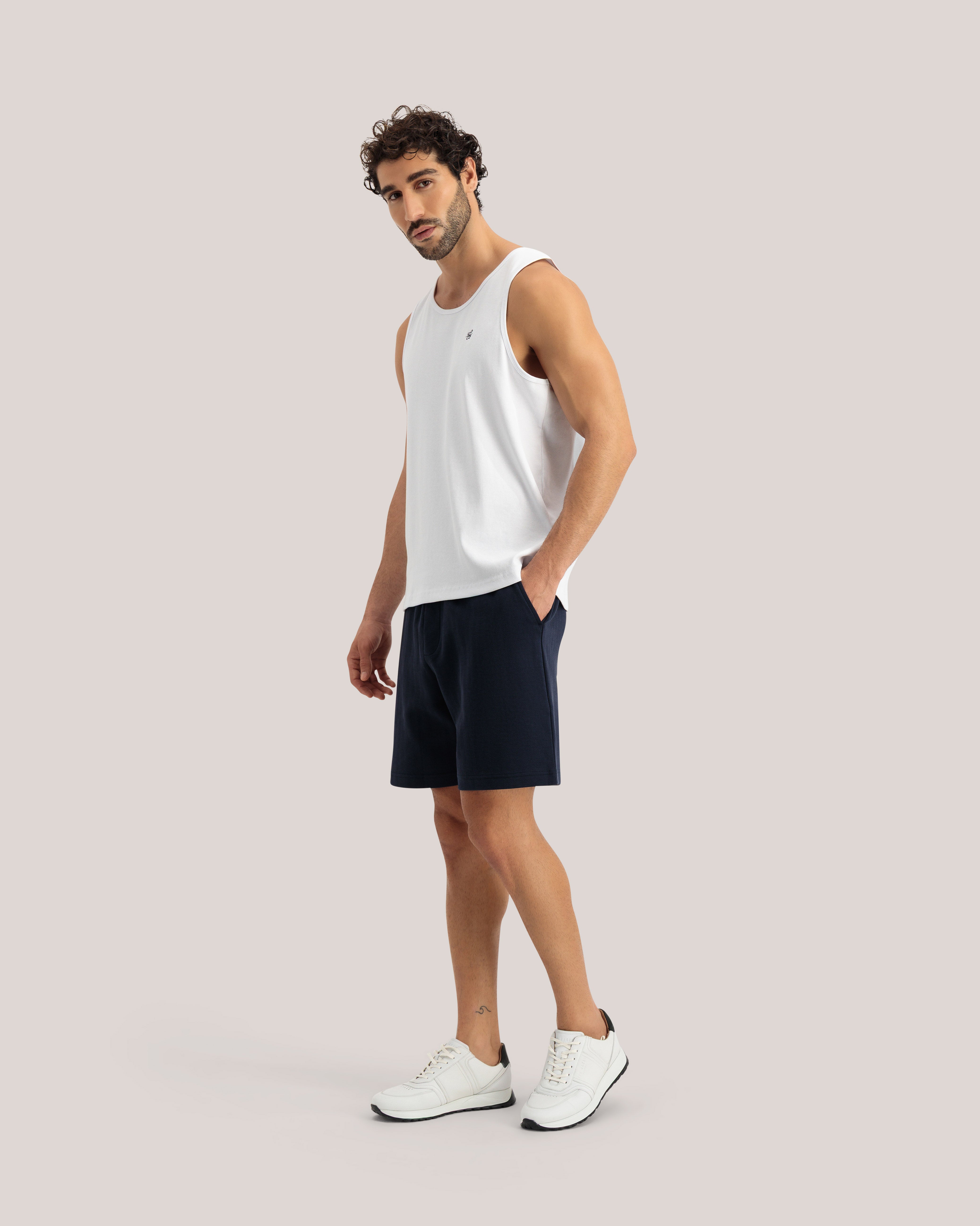 Snakjak Slim Fit Ribbed Vest White