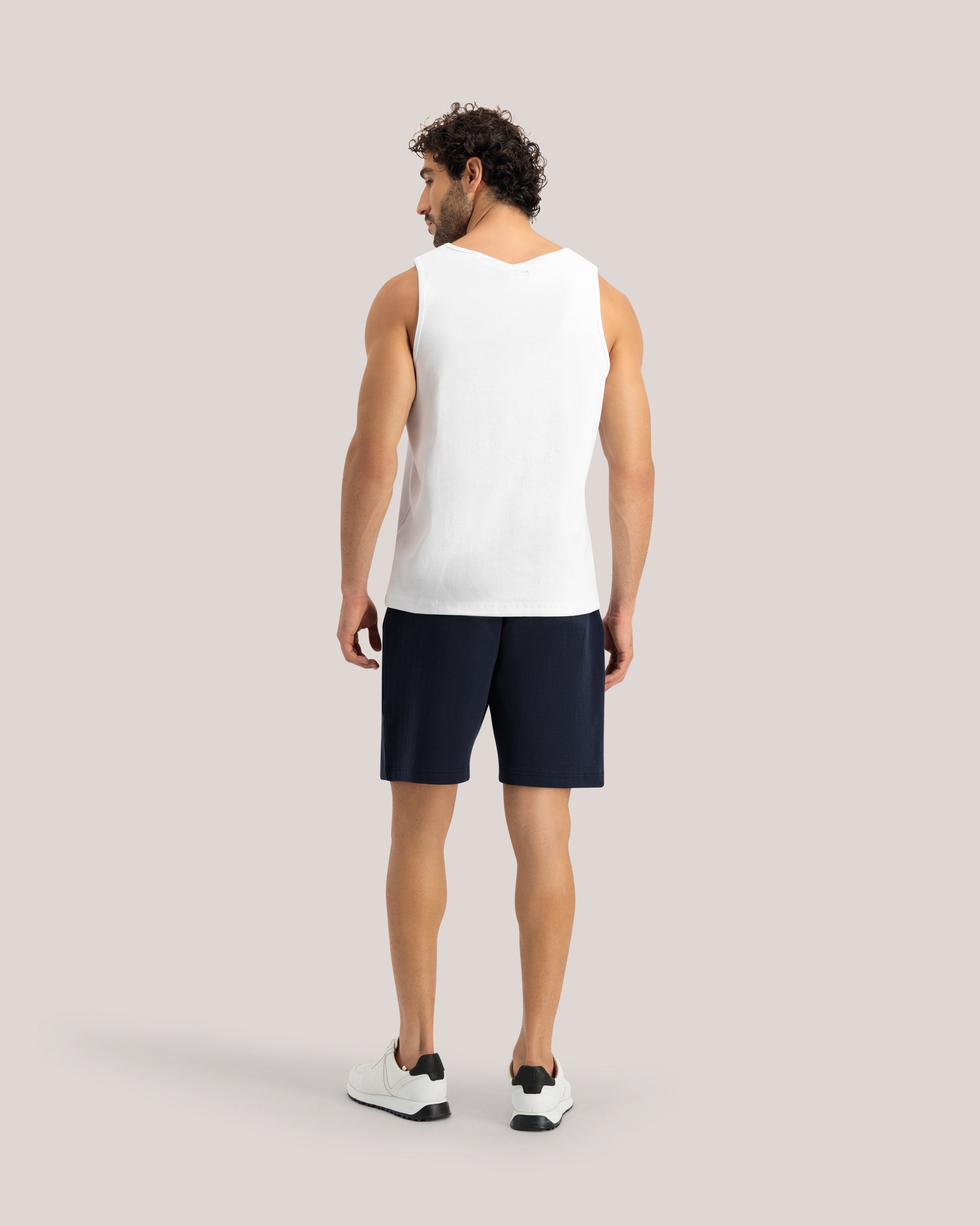 Snakjak Slim Fit Ribbed Vest White