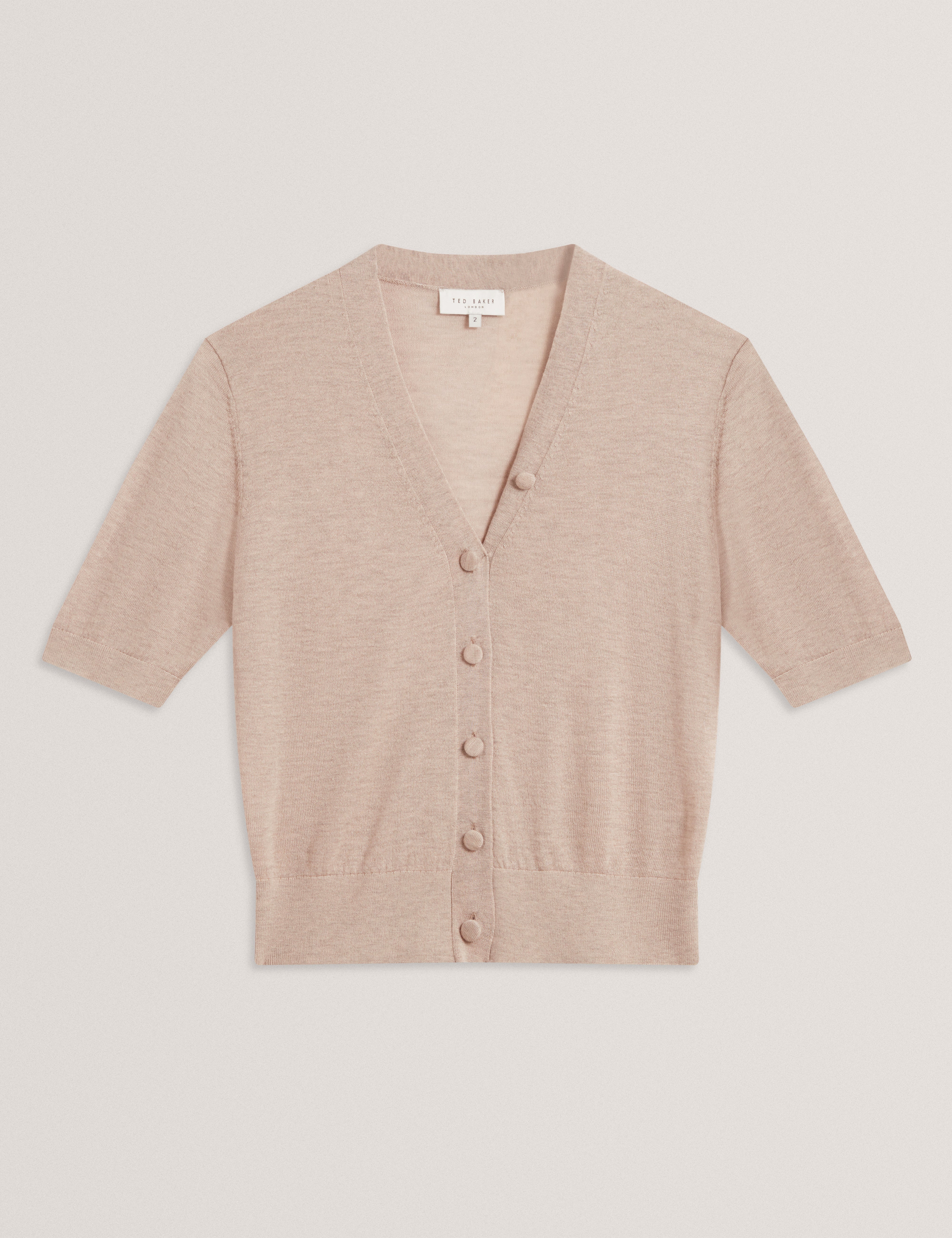 Dazlia Knitted Short Sleeve Cardigan Taupe