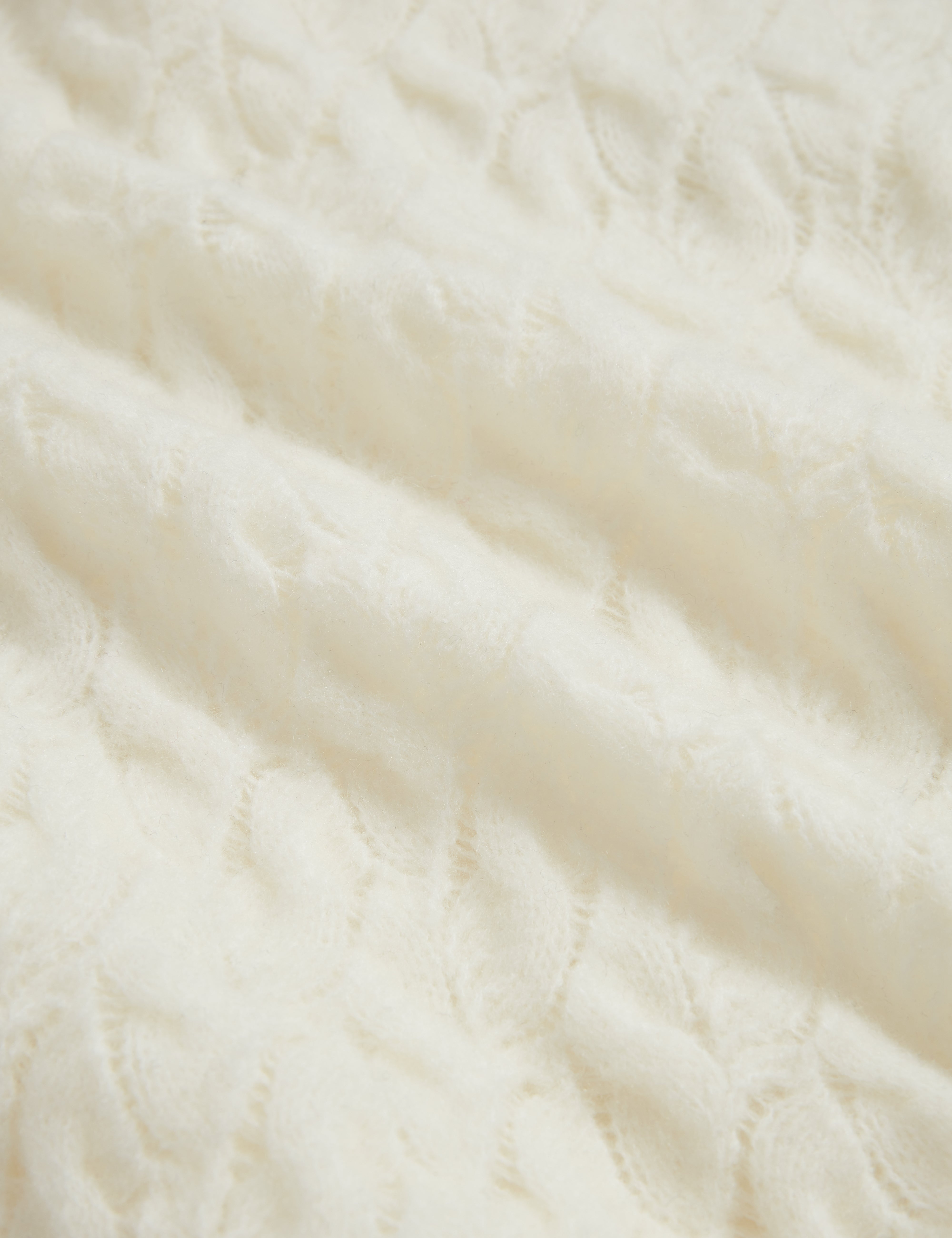 Jocieyy Cable Knit Sweatshirt Ivory