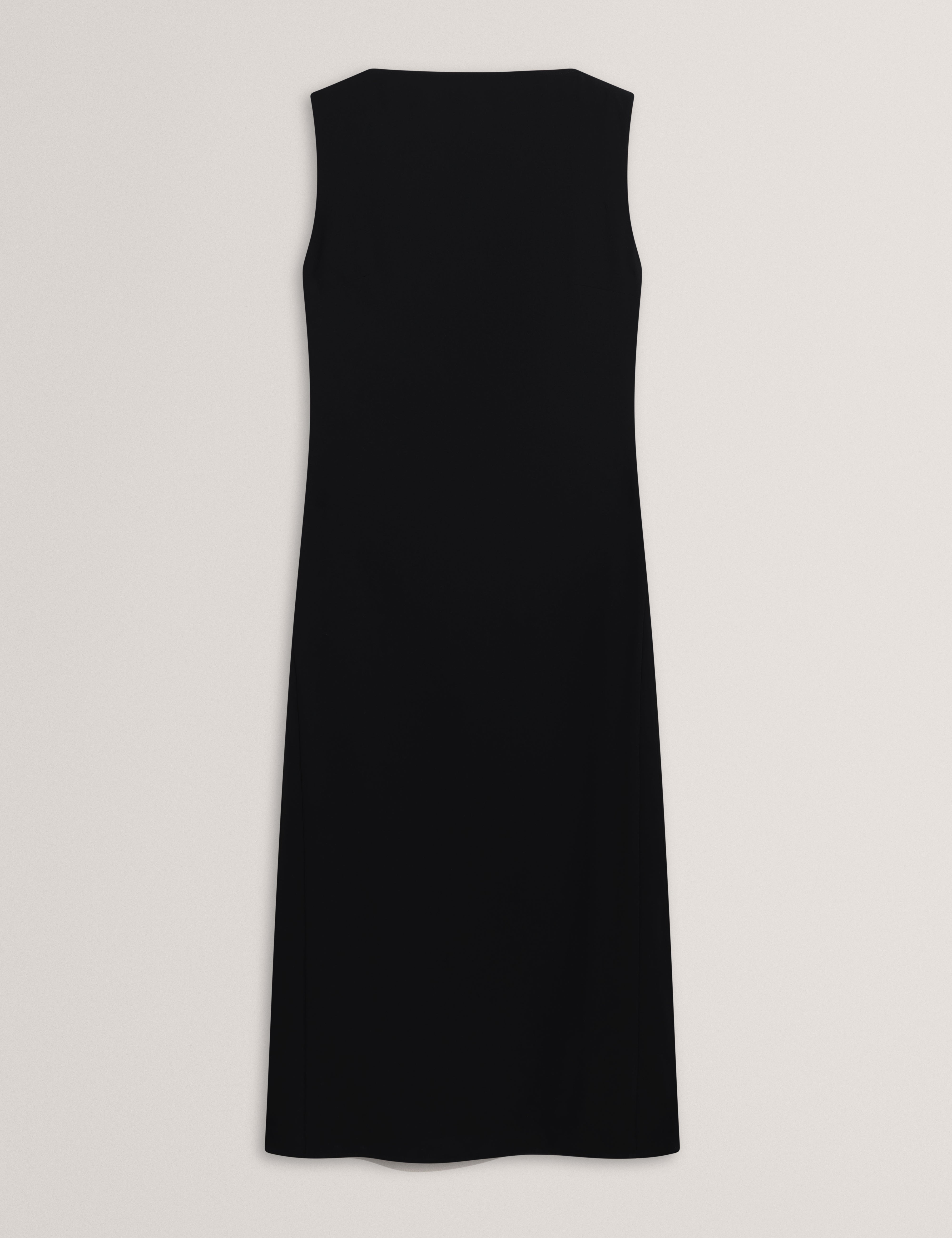 Dahrcy Sleeveless Midi Dress With Pleat Detail Black