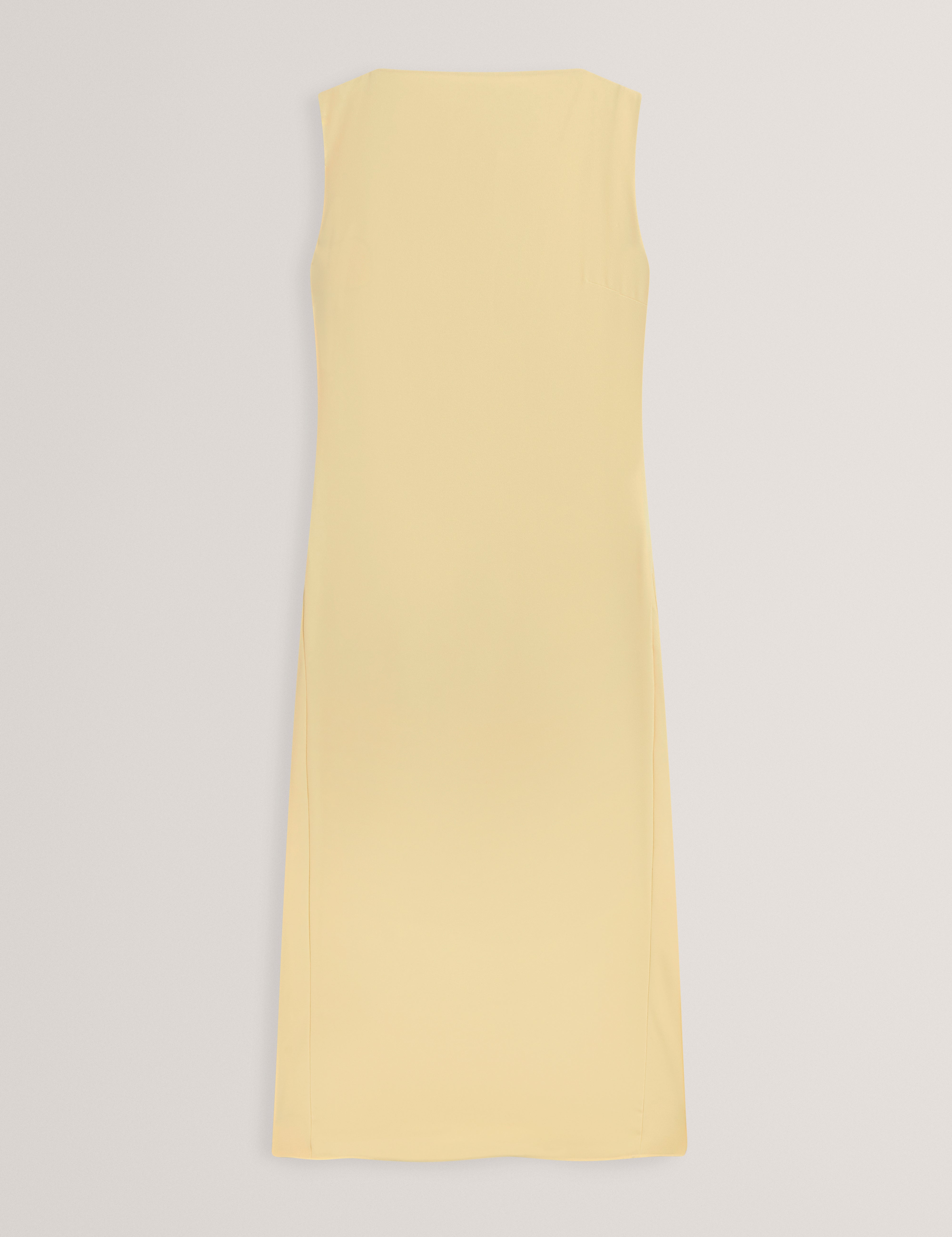 Dahrcy Sleeveless Midi Dress With Pleat Detail Lt-Yellow