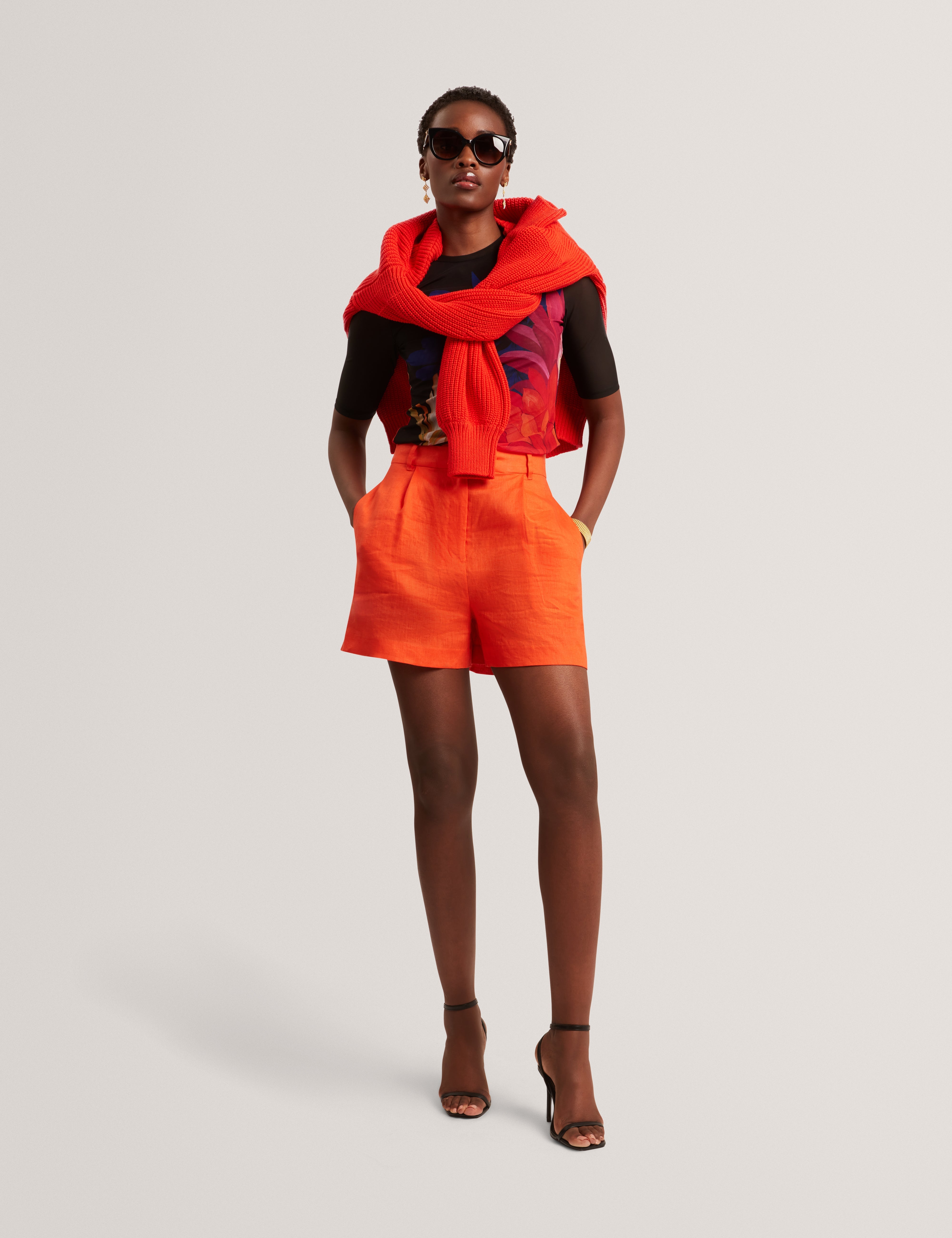 Spira Tailored Linen Short Orange