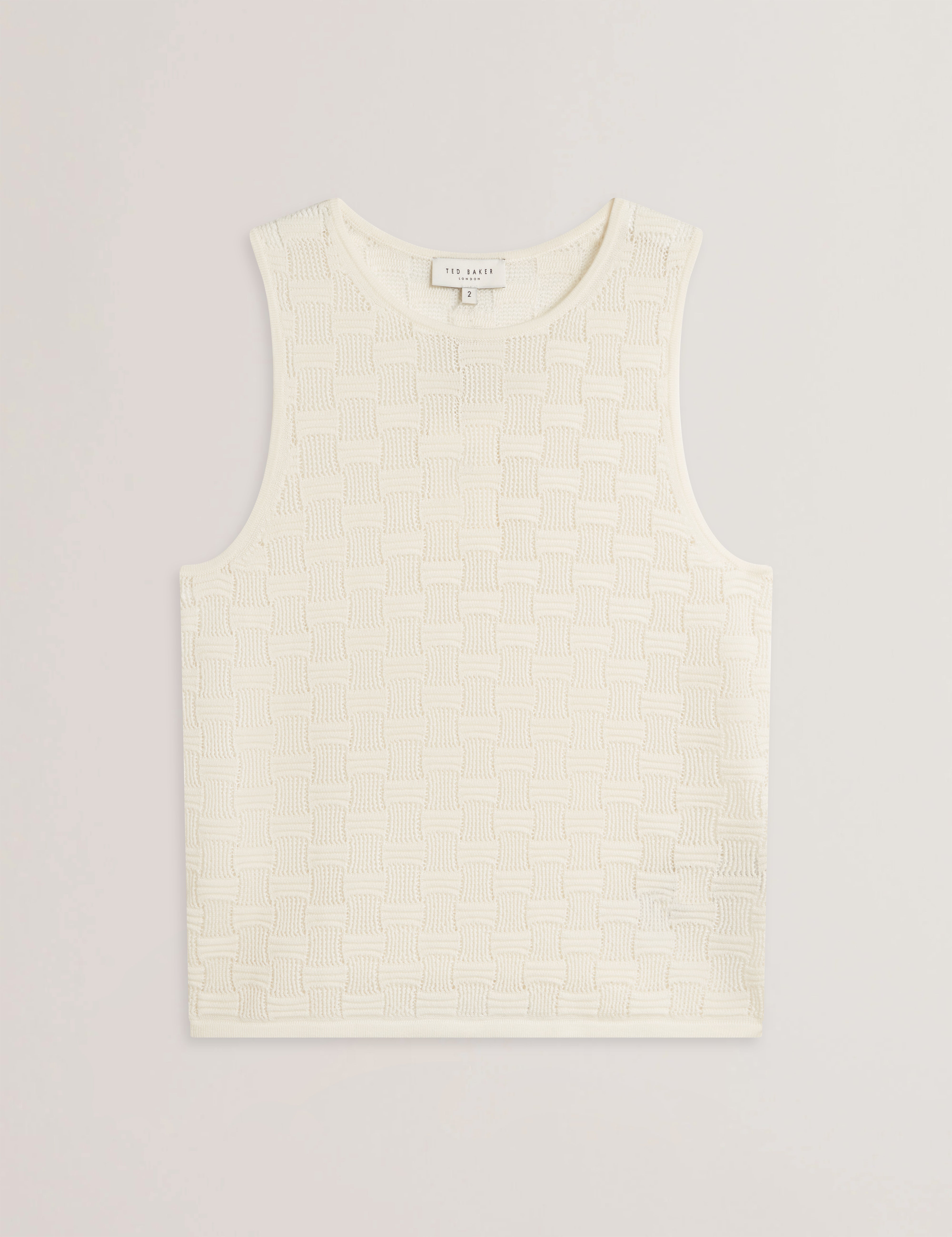 Yuna Touch Of Silk Knitted Sleeveless Top White