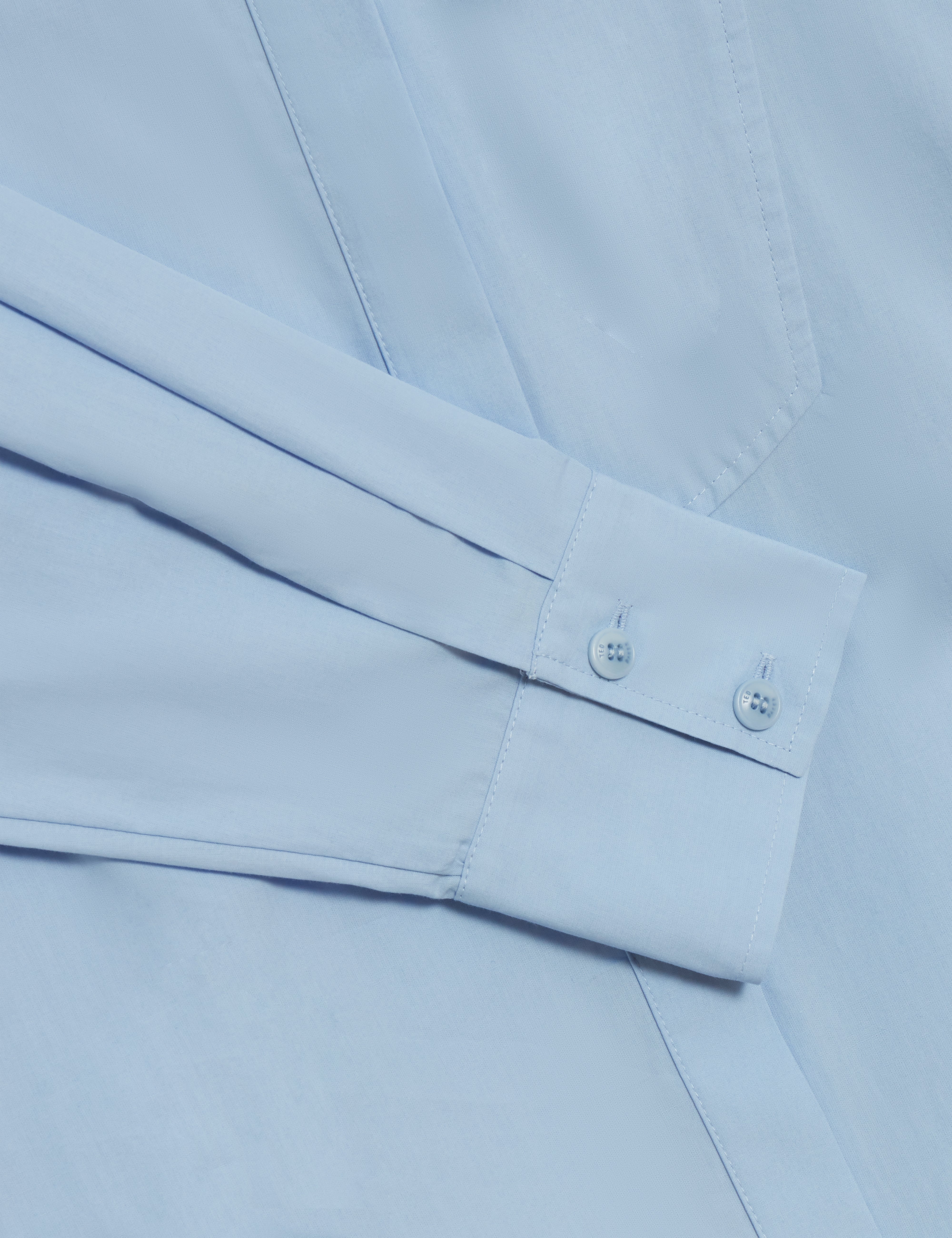 Izote Oversized Drop Shoulder Bib Detail Shirt Lt-Blue