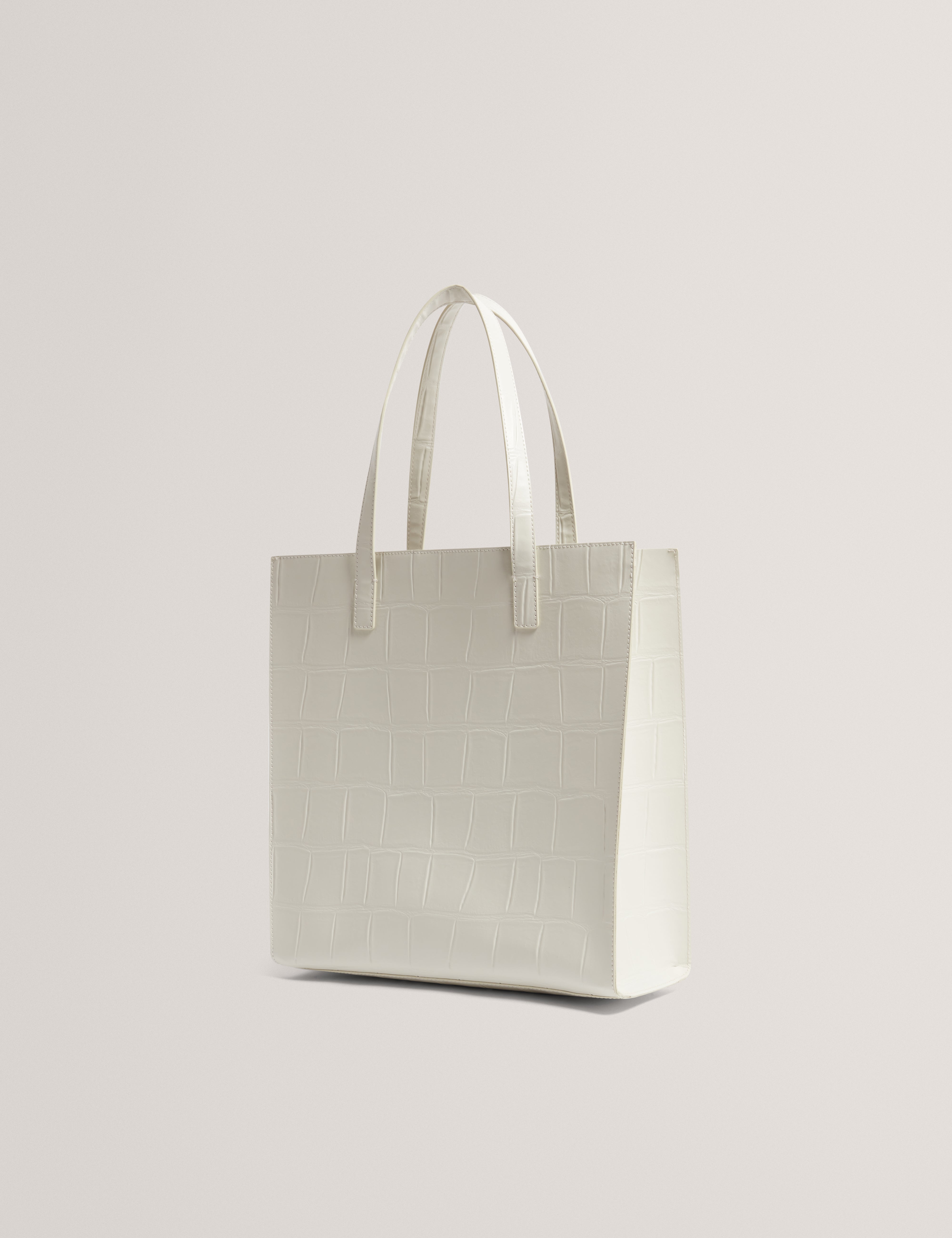Reptcon Croc Effect Small Icon Bag Ivory