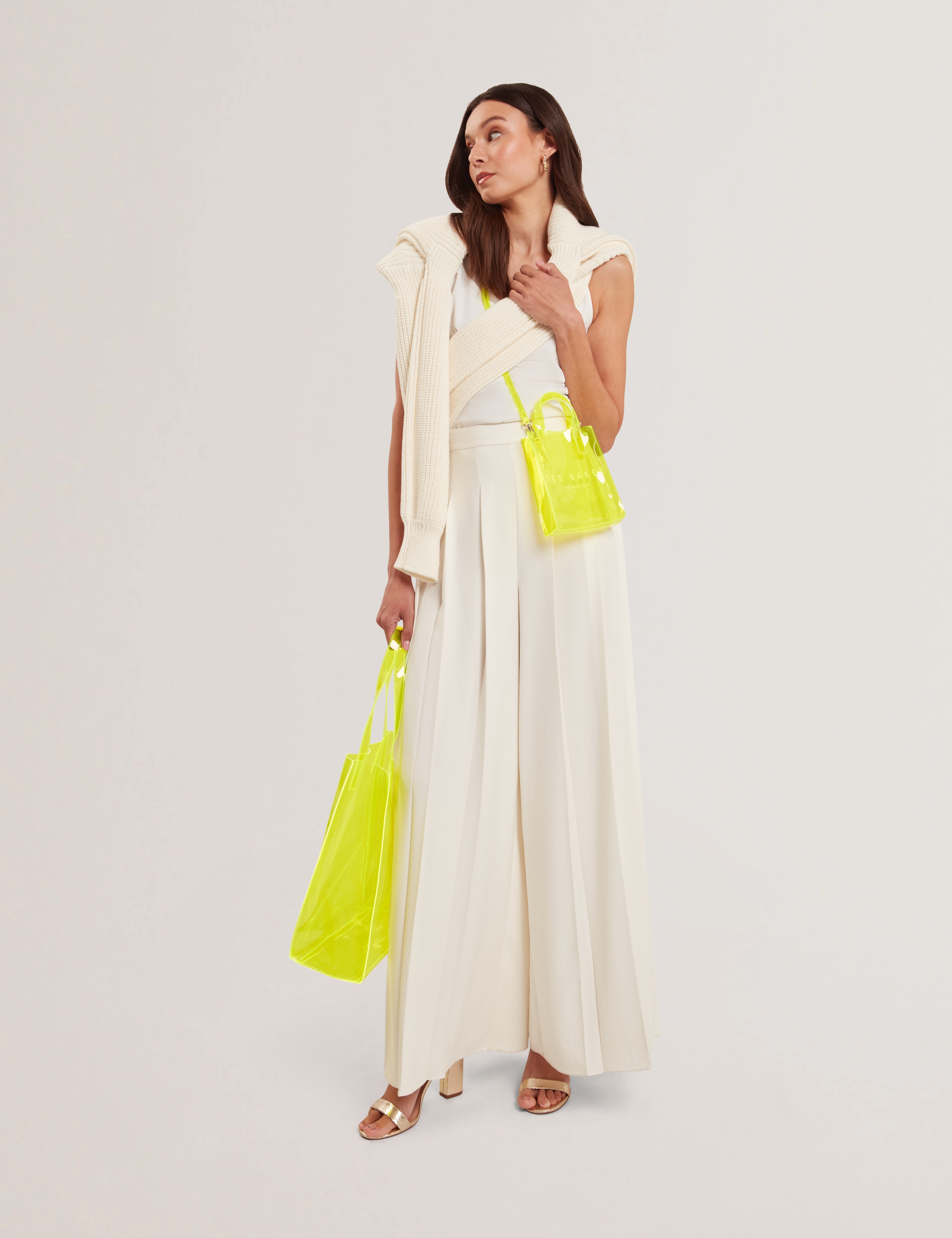 Sheicon Transparent Large Icon Bag Brt-Yellow