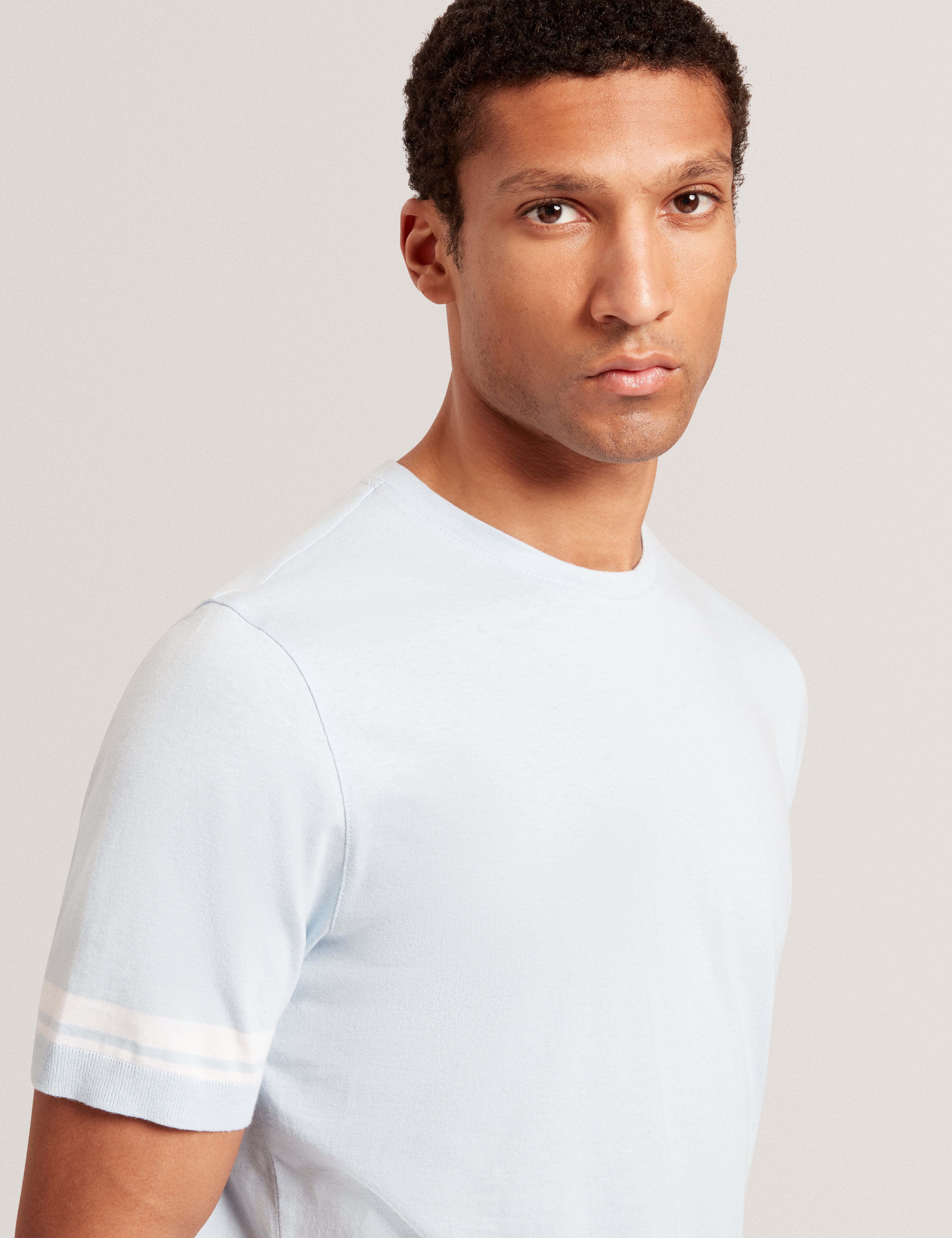 Eauts Short Sleeve Ribstart T-Shirt Pl-Blue