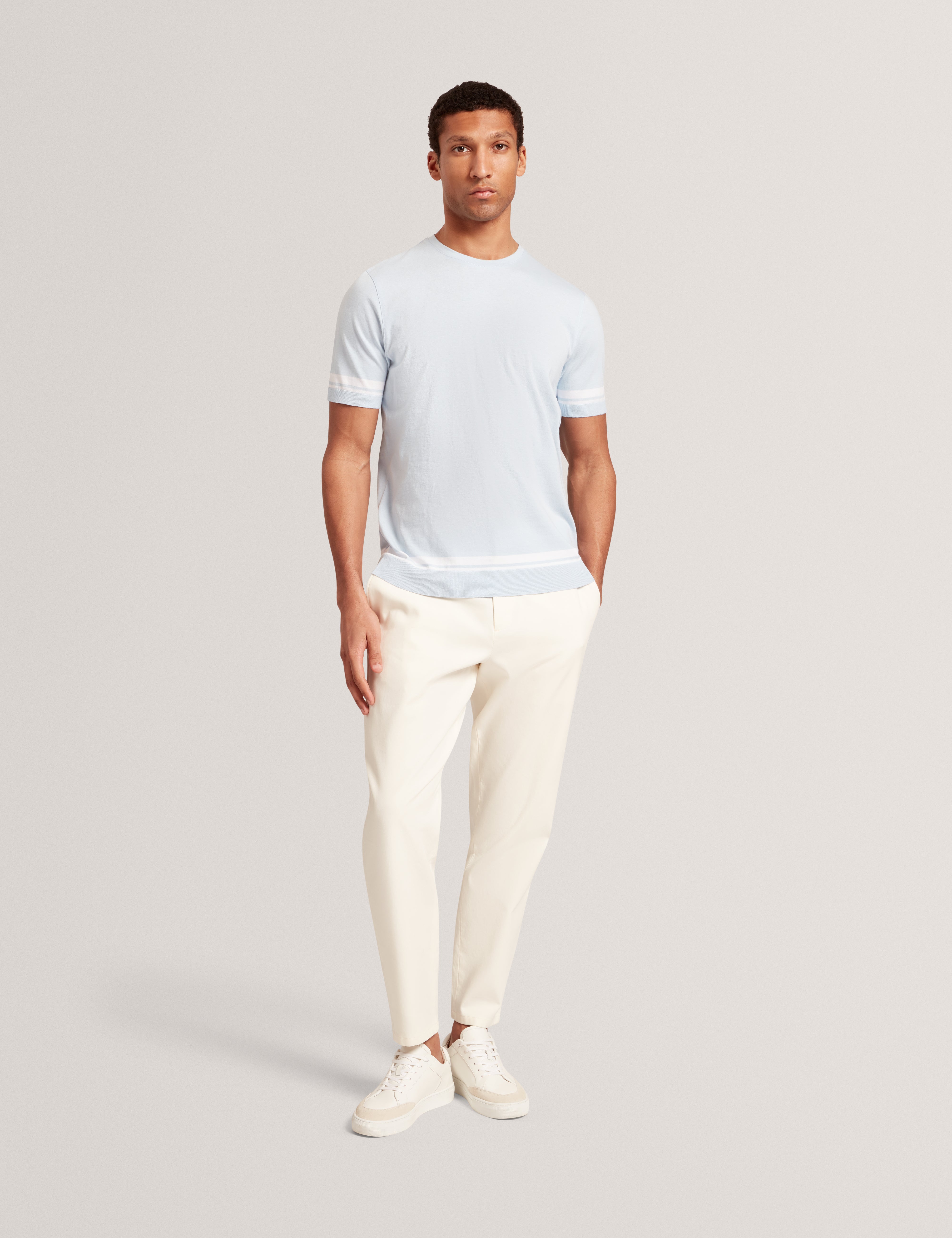 Eauts Short Sleeve Ribstart T-Shirt Pl-Blue