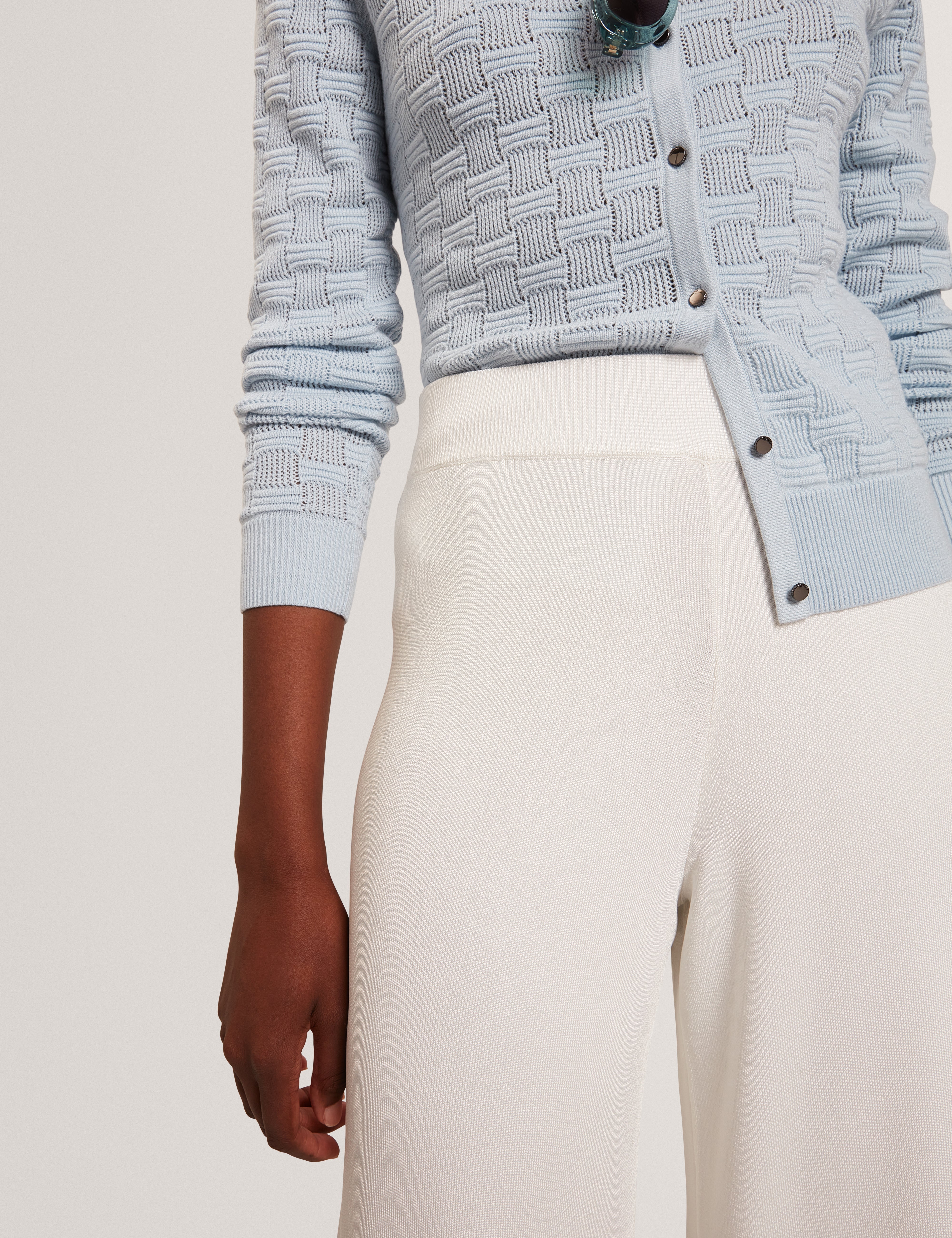 Matilli Wide Leg Knit Trouser Ivory