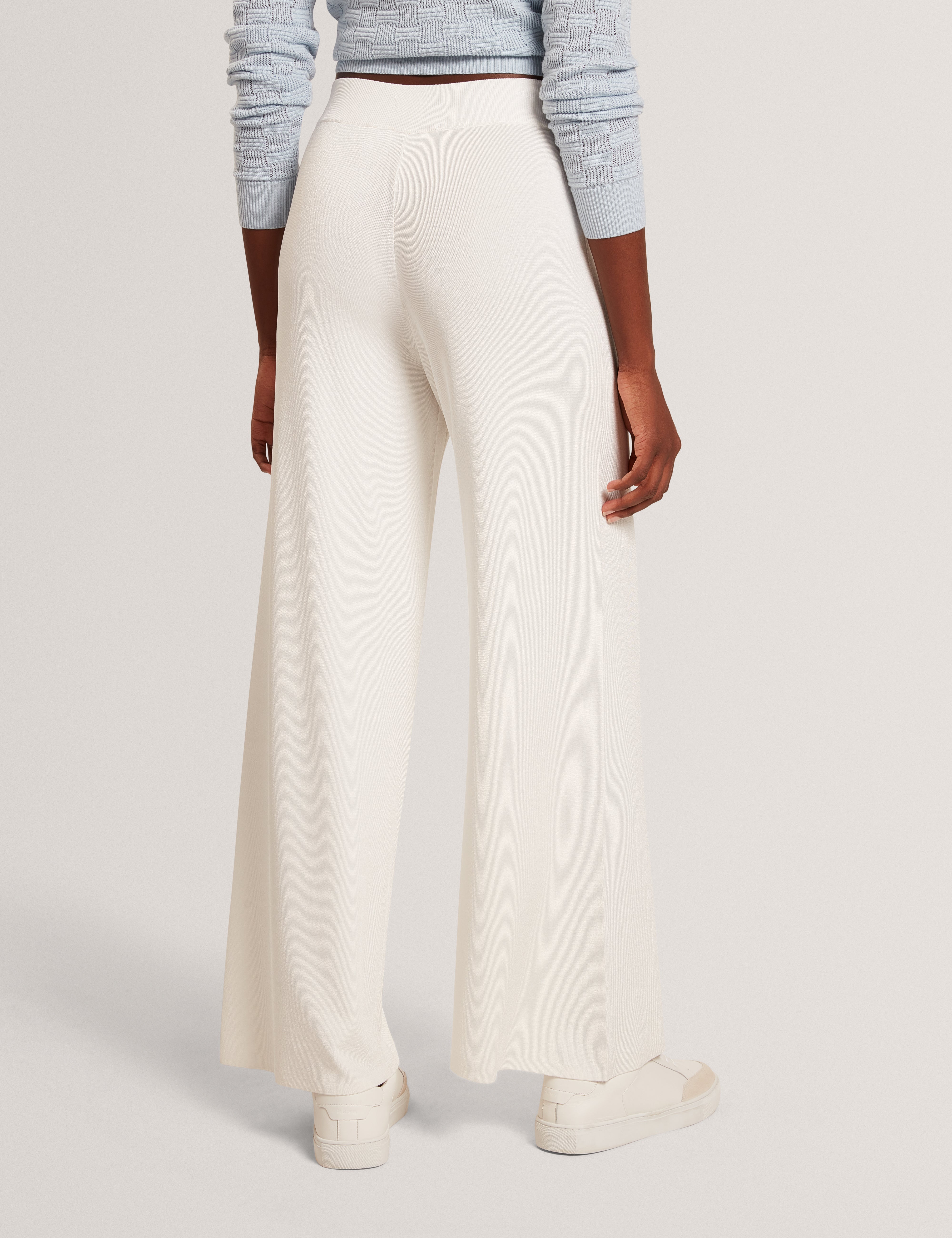 Matilli Wide Leg Knit Trouser Ivory