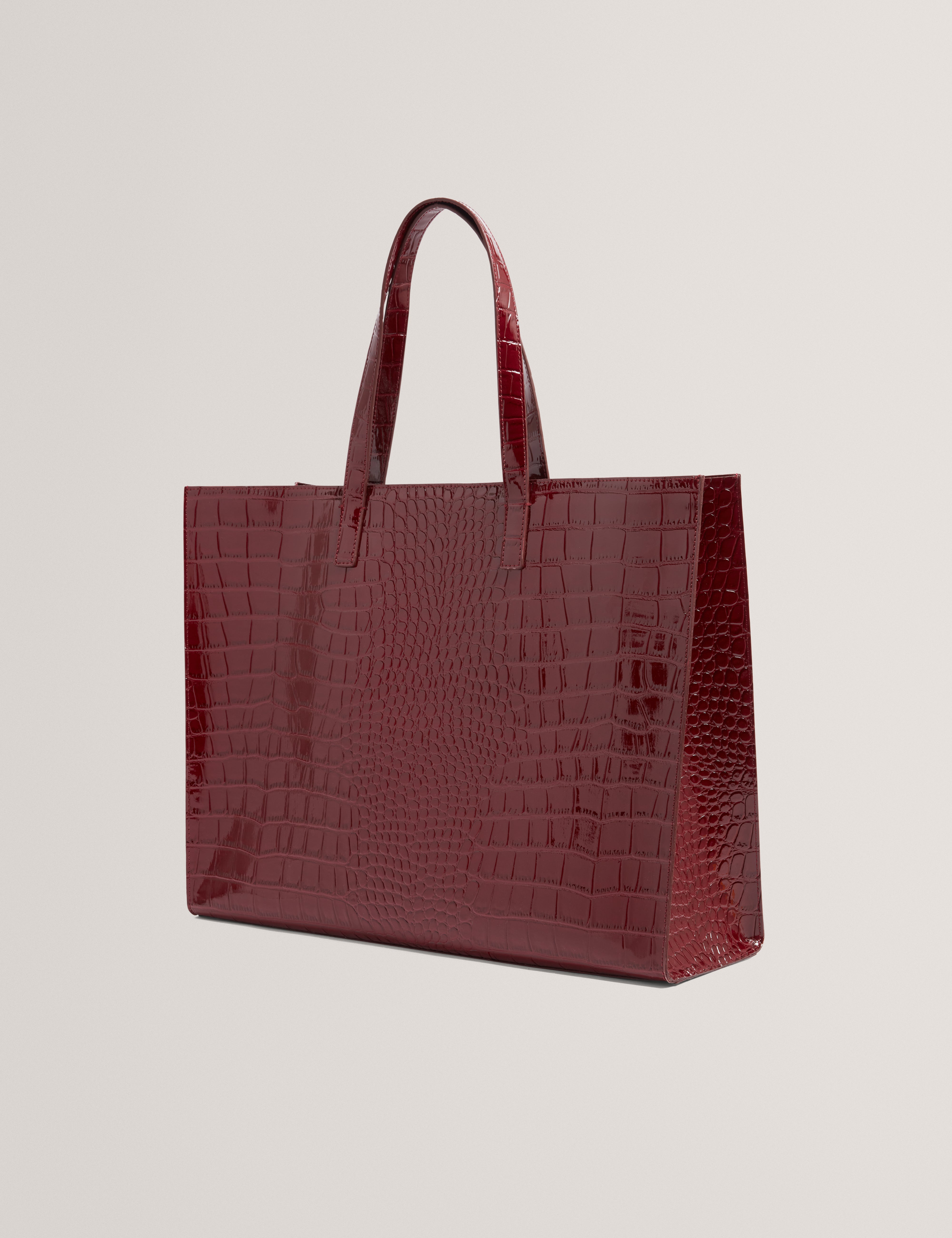 Wellma Croc Effect Extra Large Icon Bag Wine