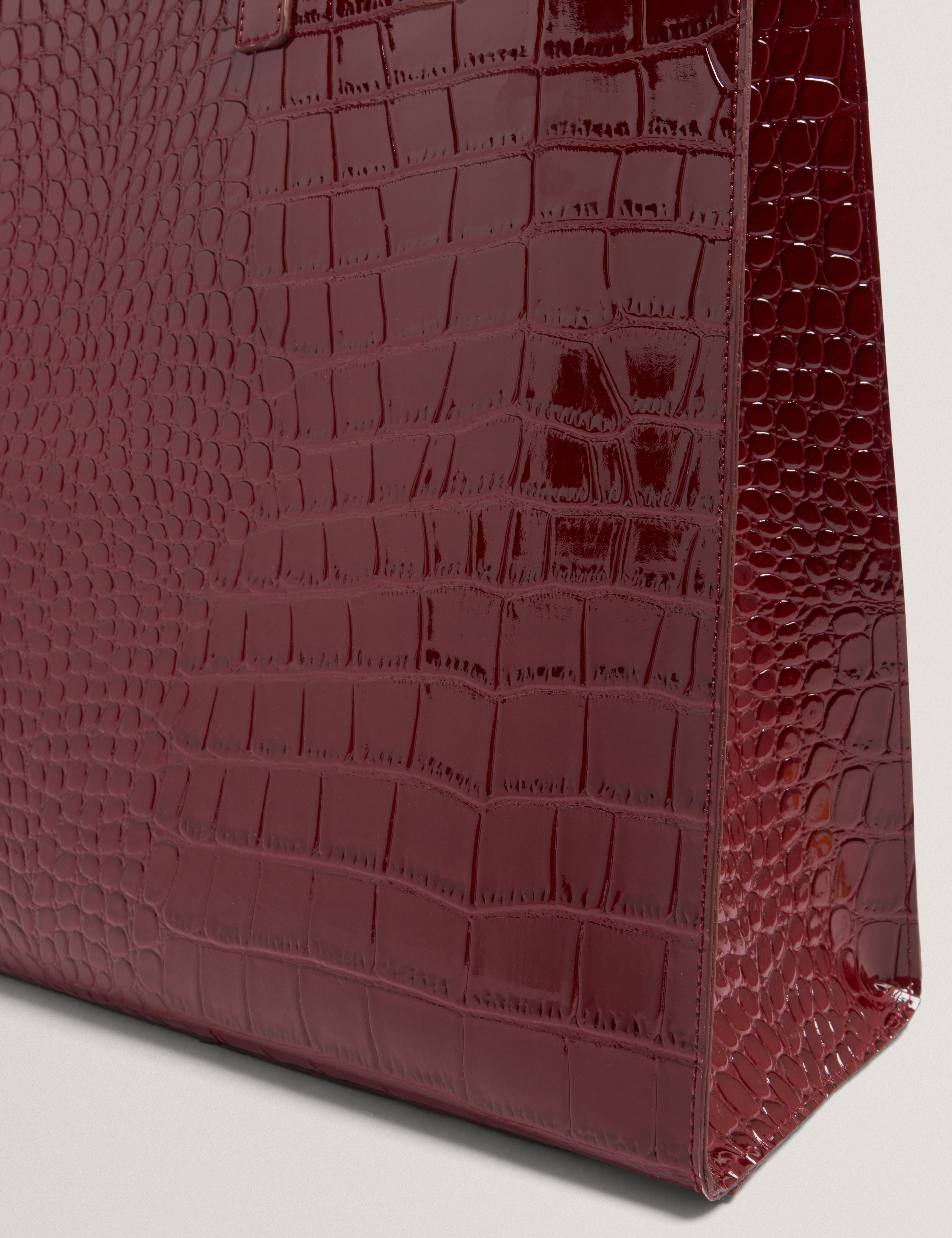 Wellma Croc Effect Extra Large Icon Bag Wine
