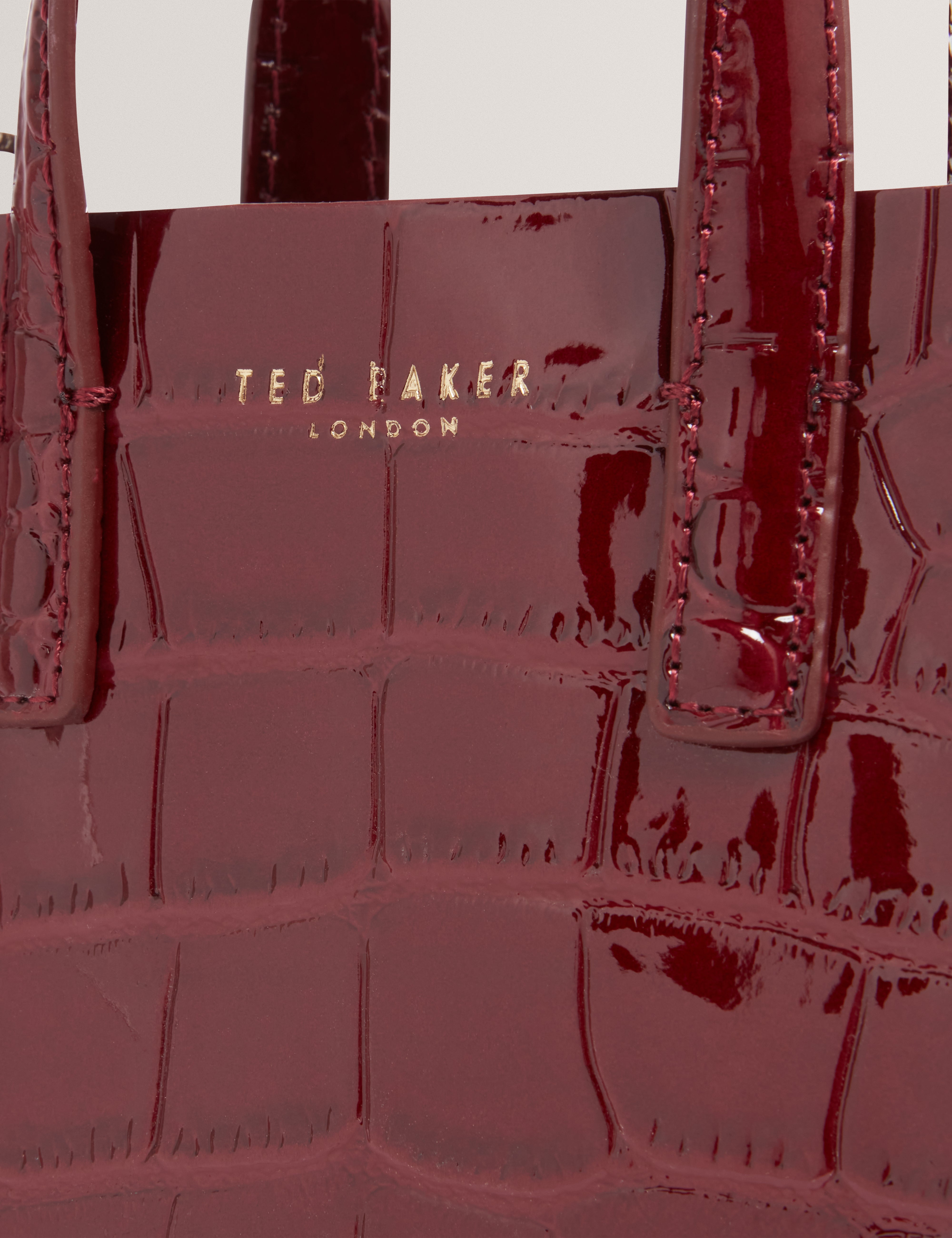 Wenissa Croc Effect Mini Icon Bag Wine