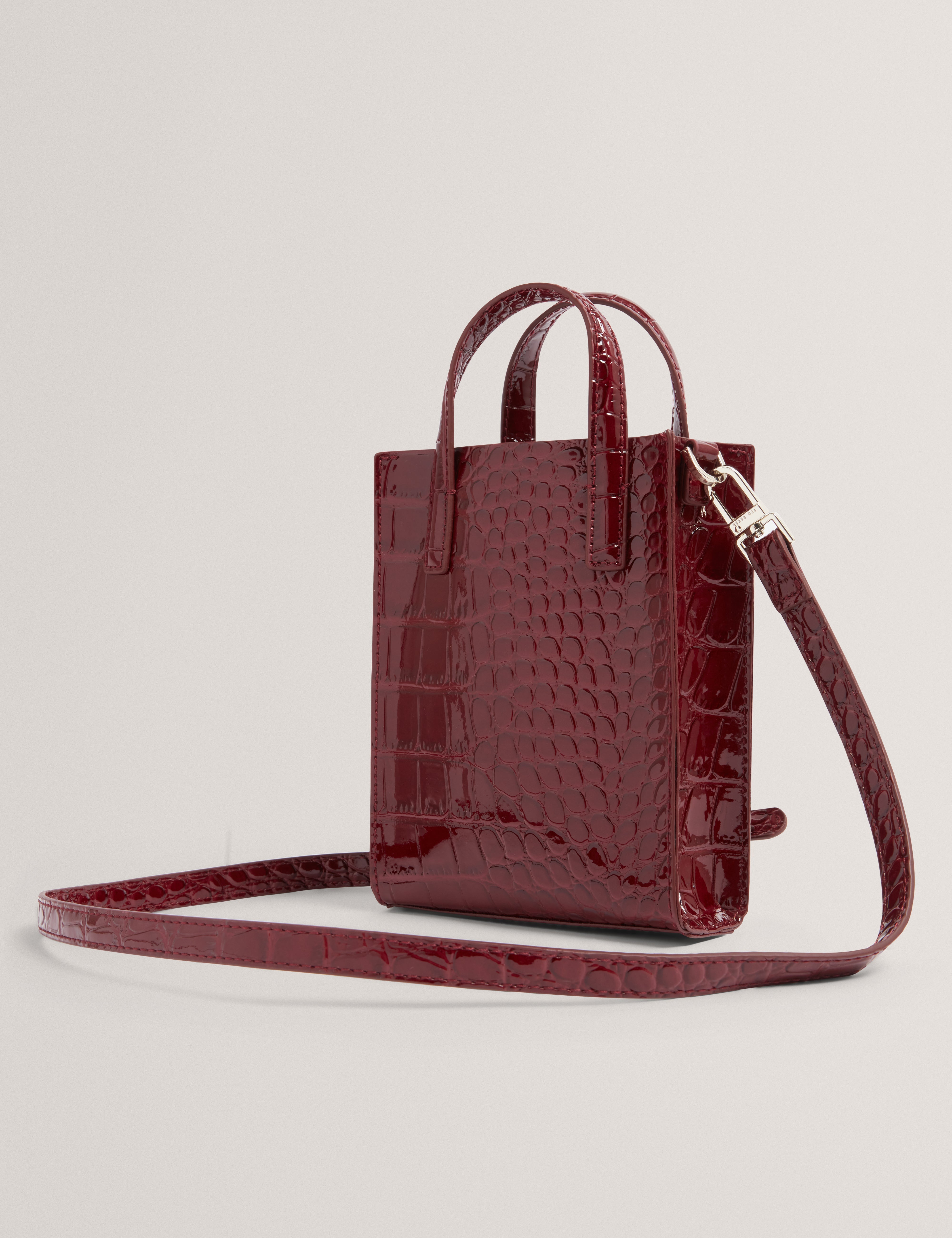 Wenissa Croc Effect Mini Icon Bag Wine