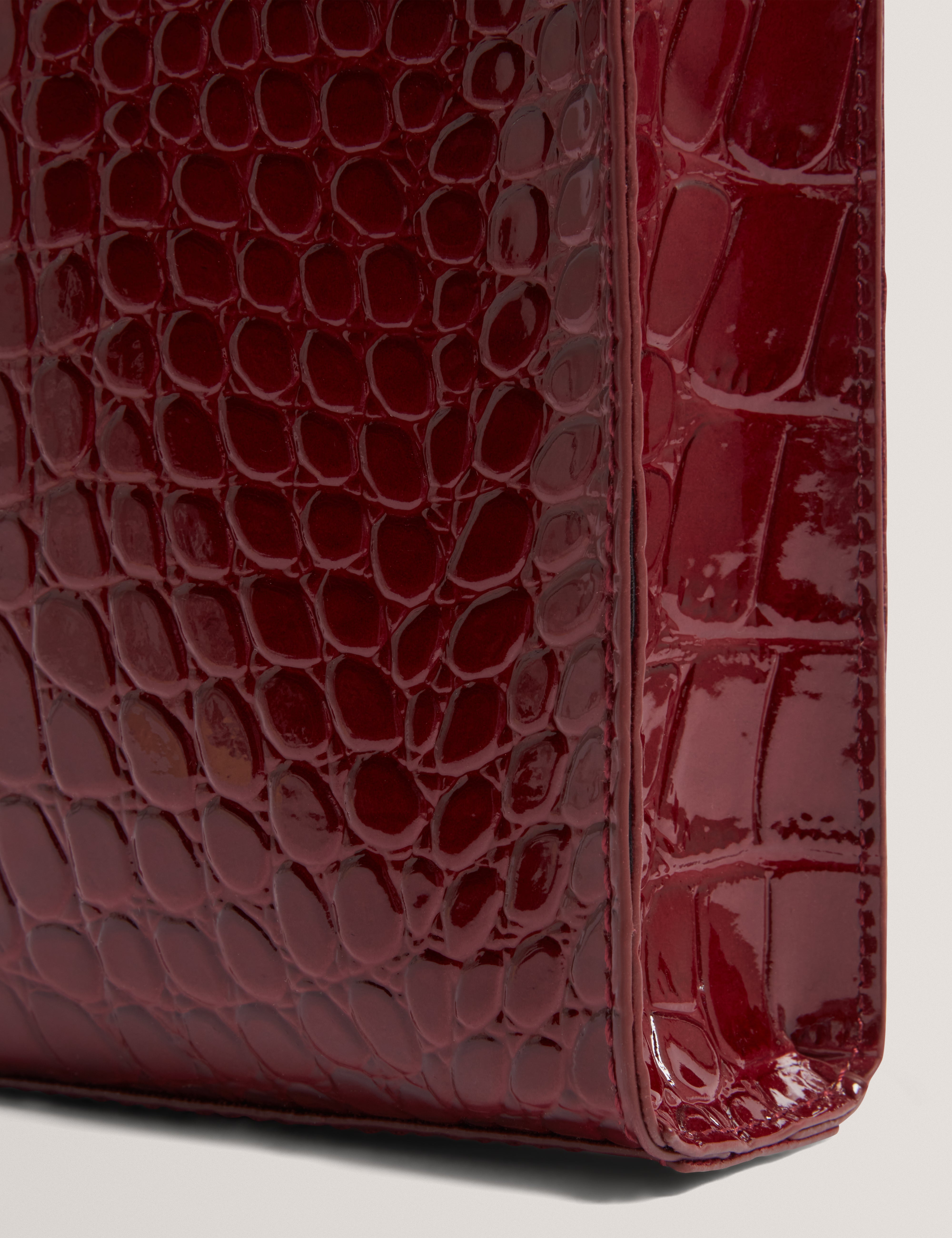 Wenissa Croc Effect Mini Icon Bag Wine