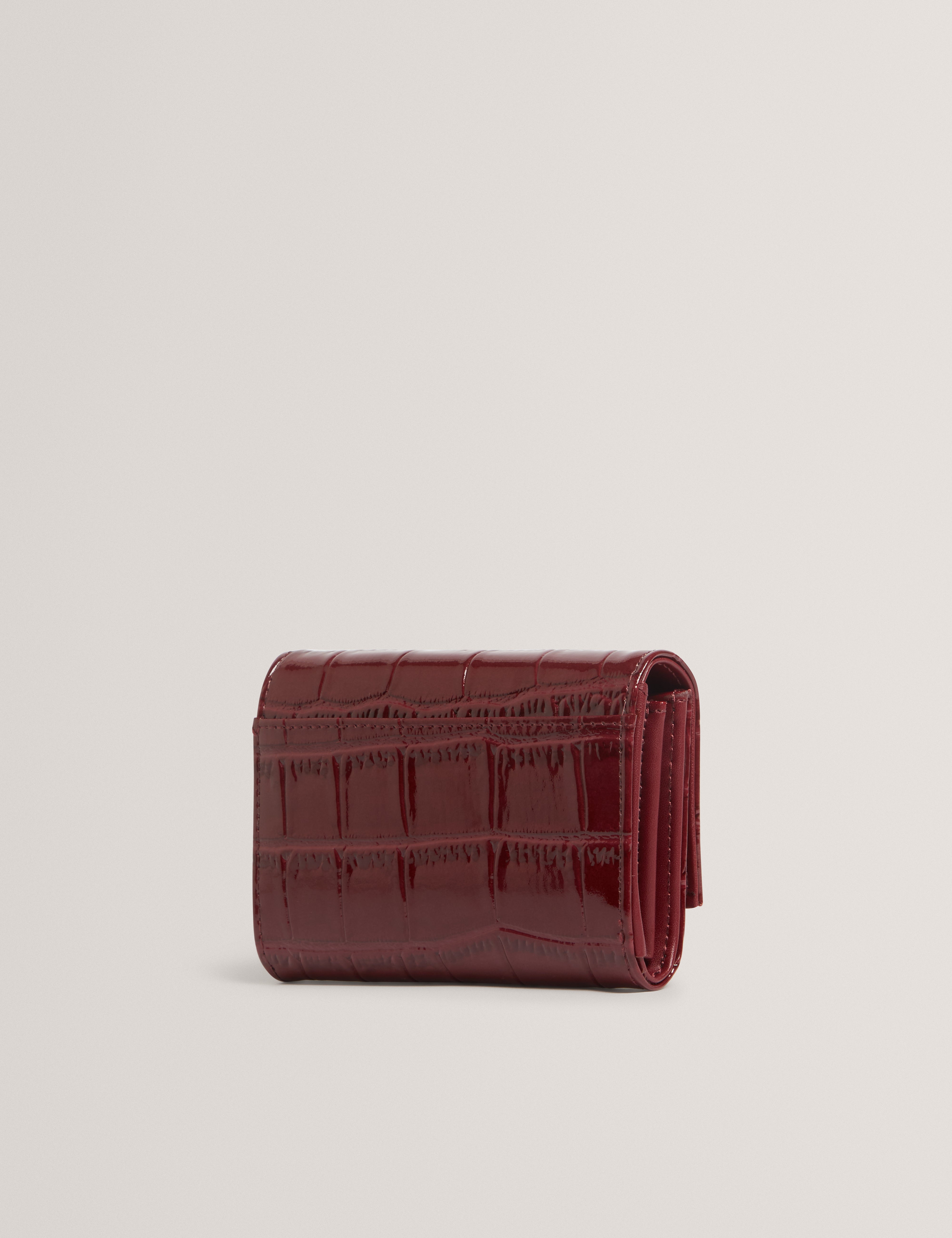 Valliaa Croc Effect Small Purse Wine