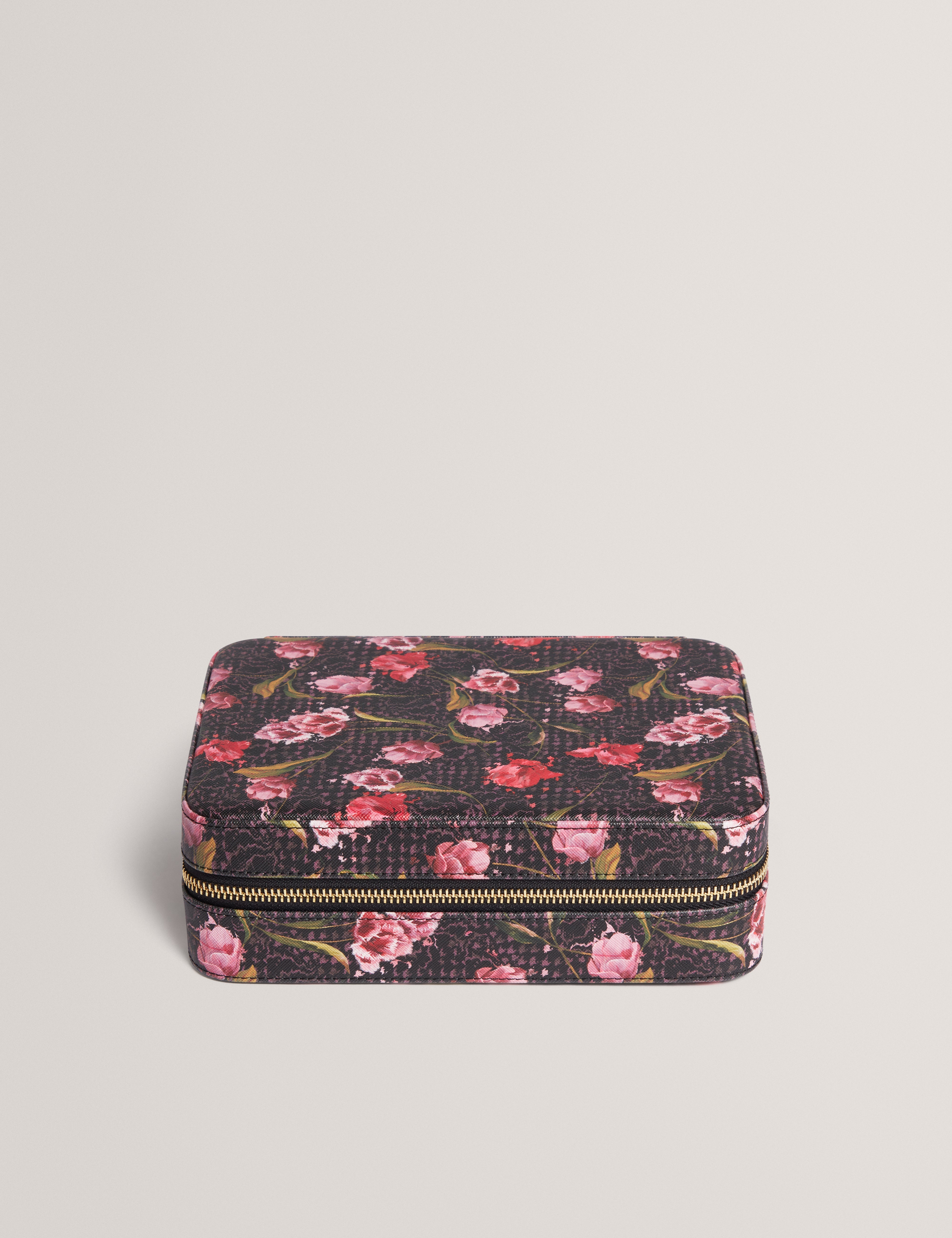 Tulbery Printed Large Jewellery Case Black