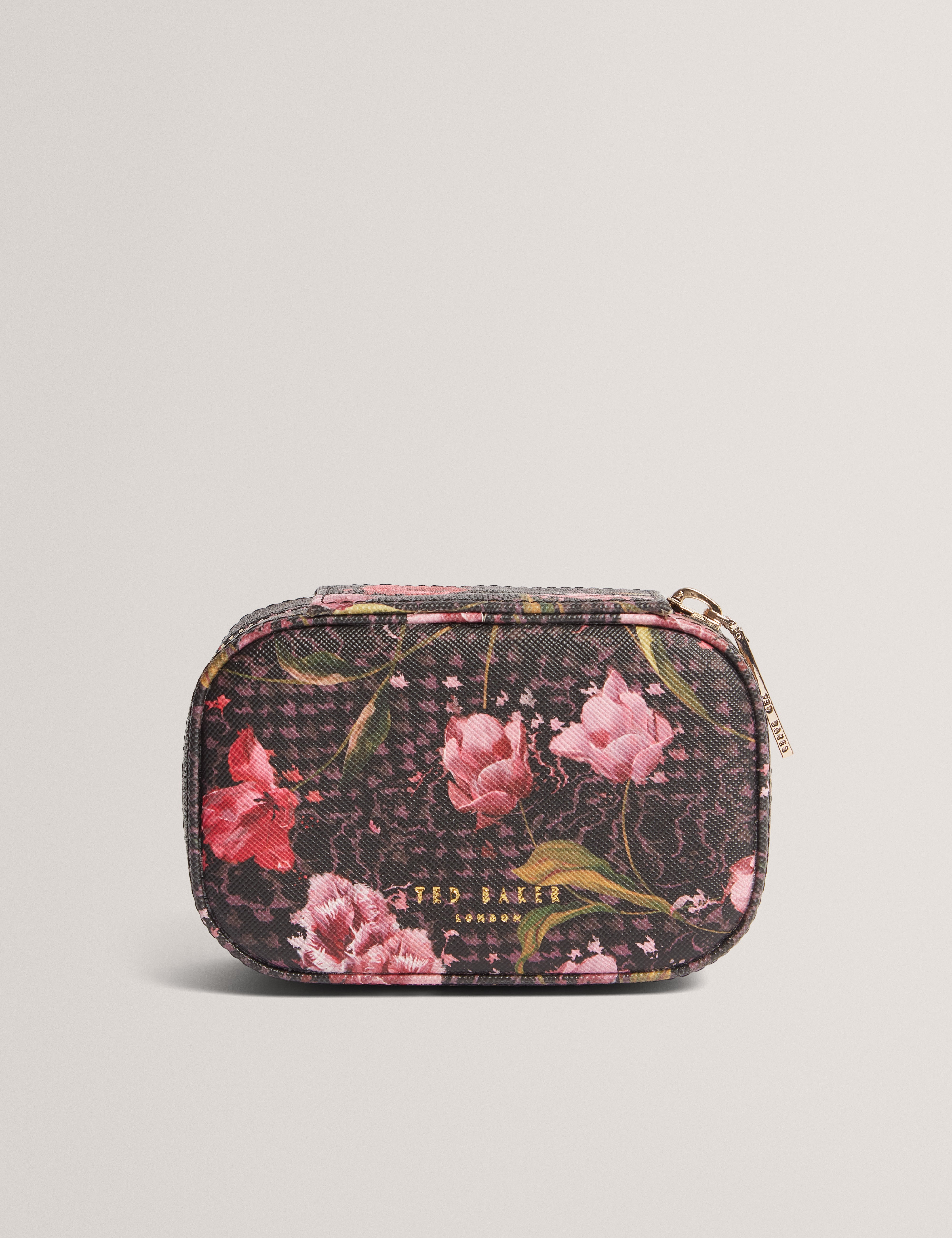 Tulisa Printed Small Jewellery Case Black