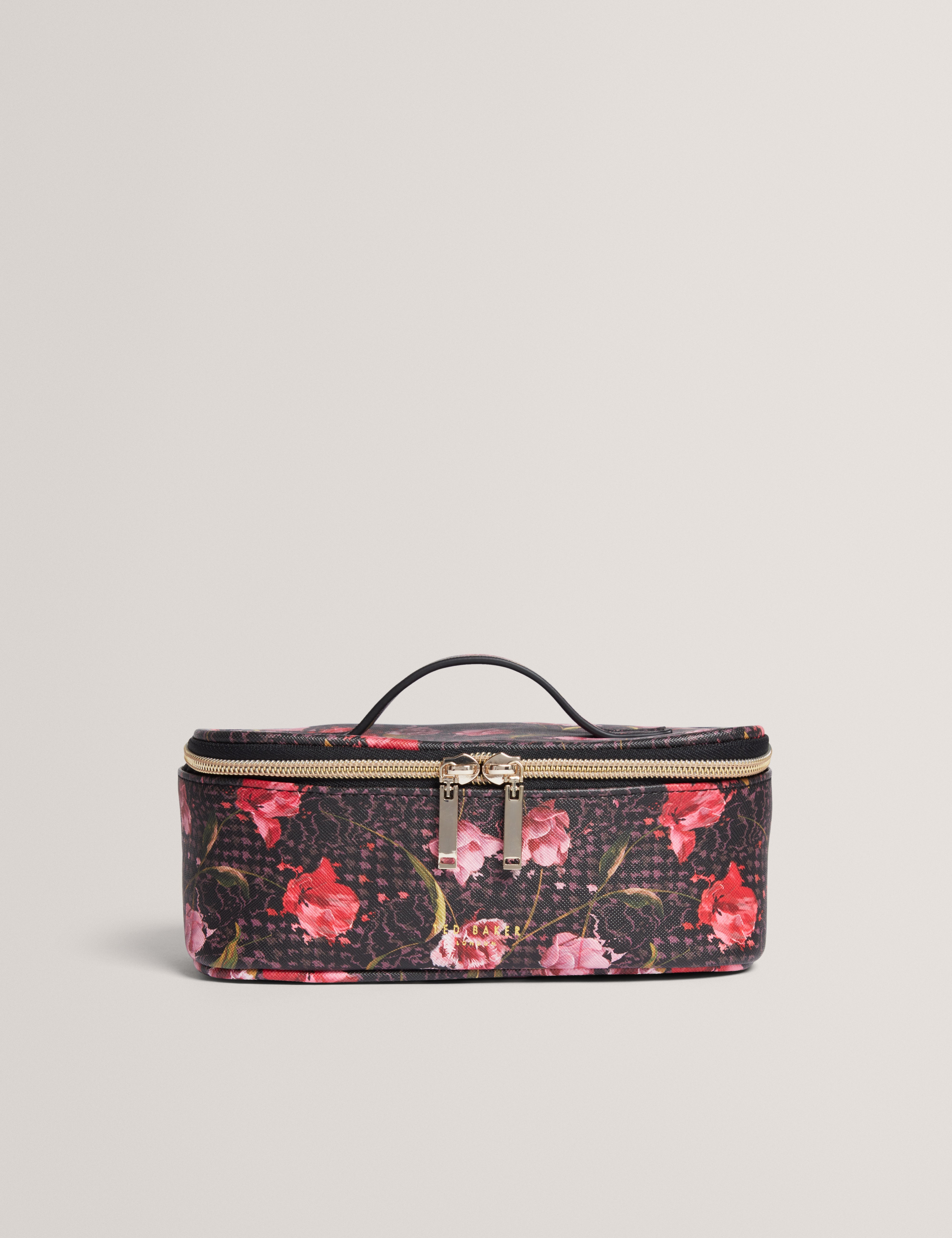 Tuliina Printed Medium Makeup Bag Black