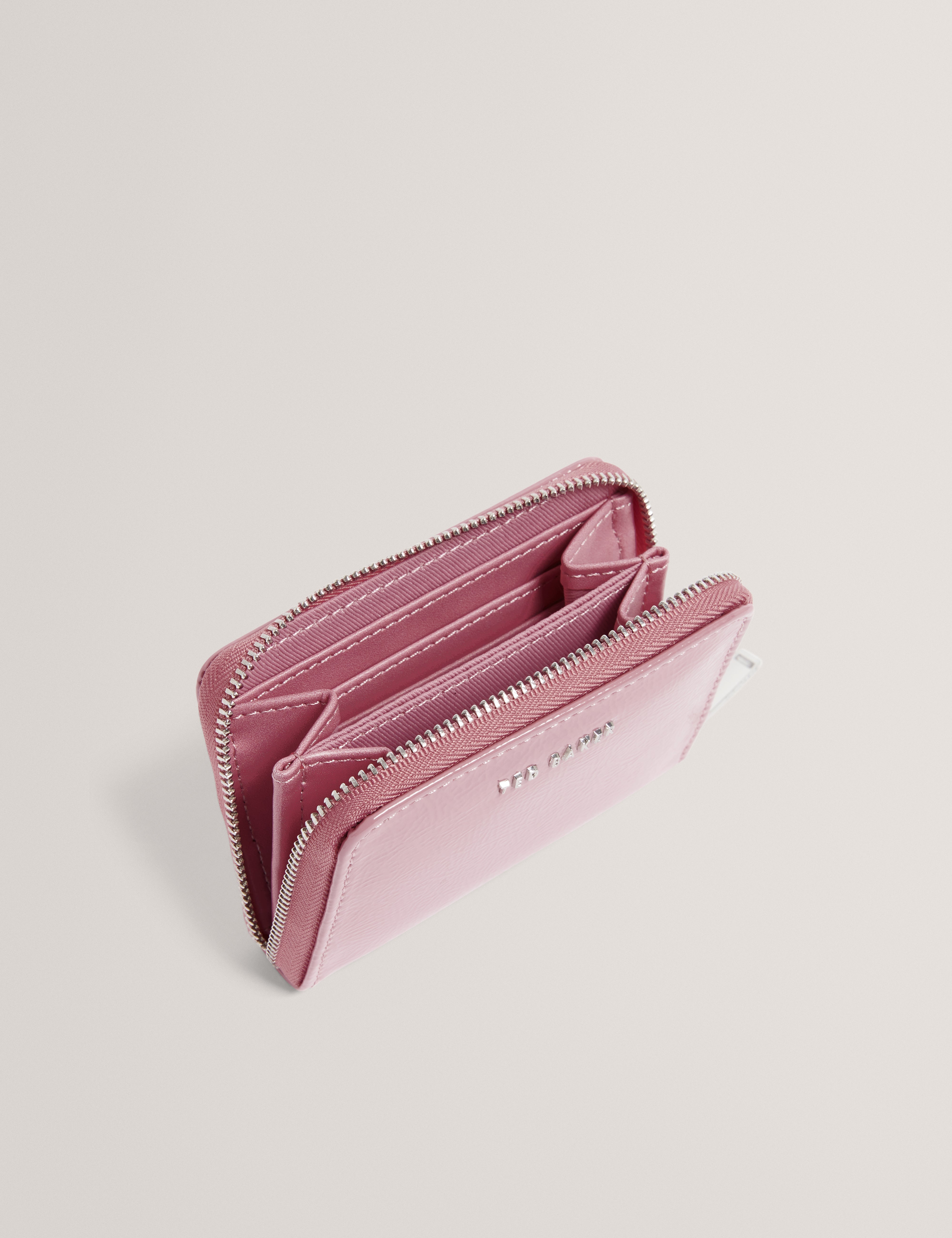 Crinnie Crinkle Small Zip Around Wallet Pink