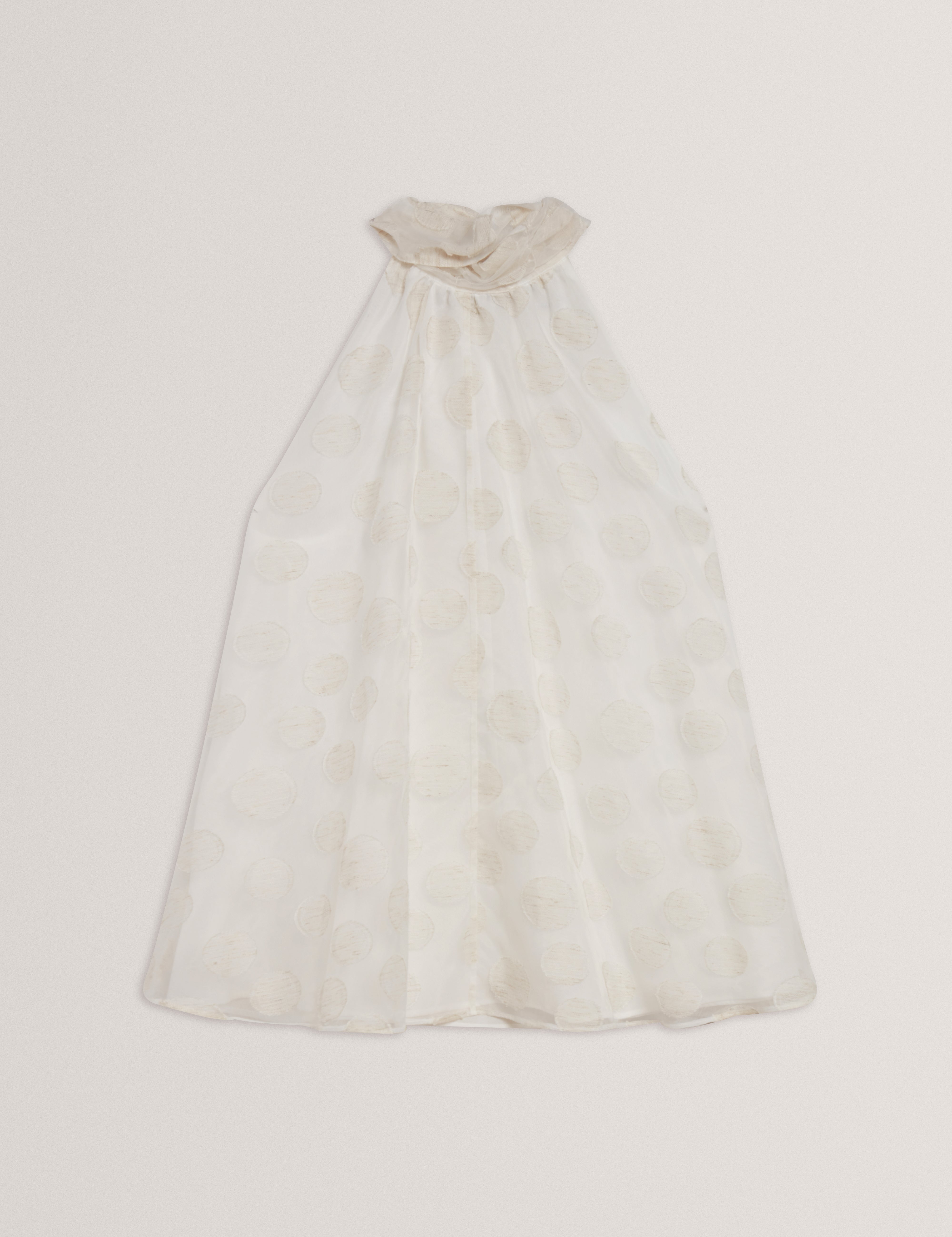 Arboaa Drape Detail Halter Neck Top Ivory