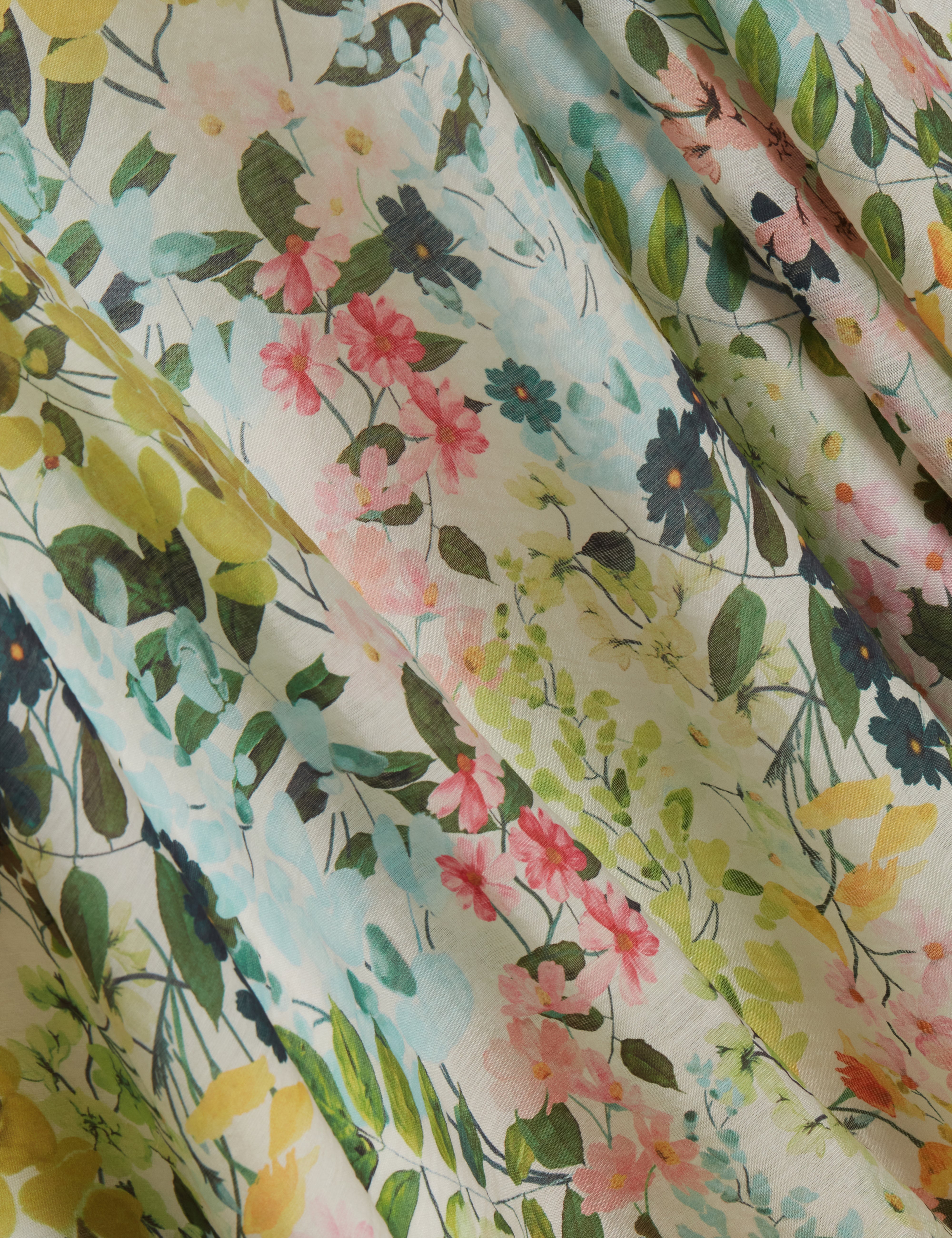 Azulla Printed Seam Detailing Midi Skirt Ivory