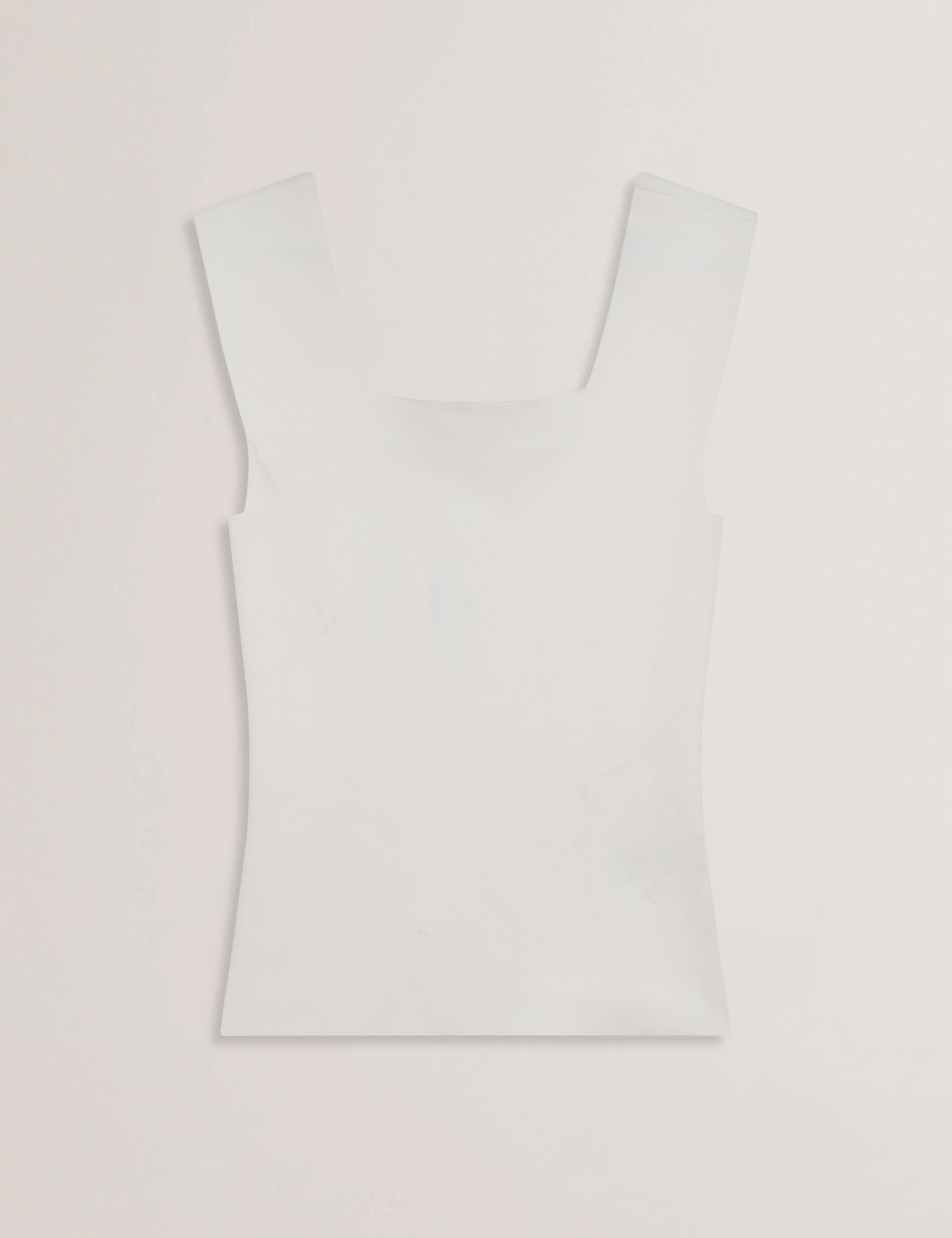 Binkkii Square Neck Sleeveless Knit Top Ivory