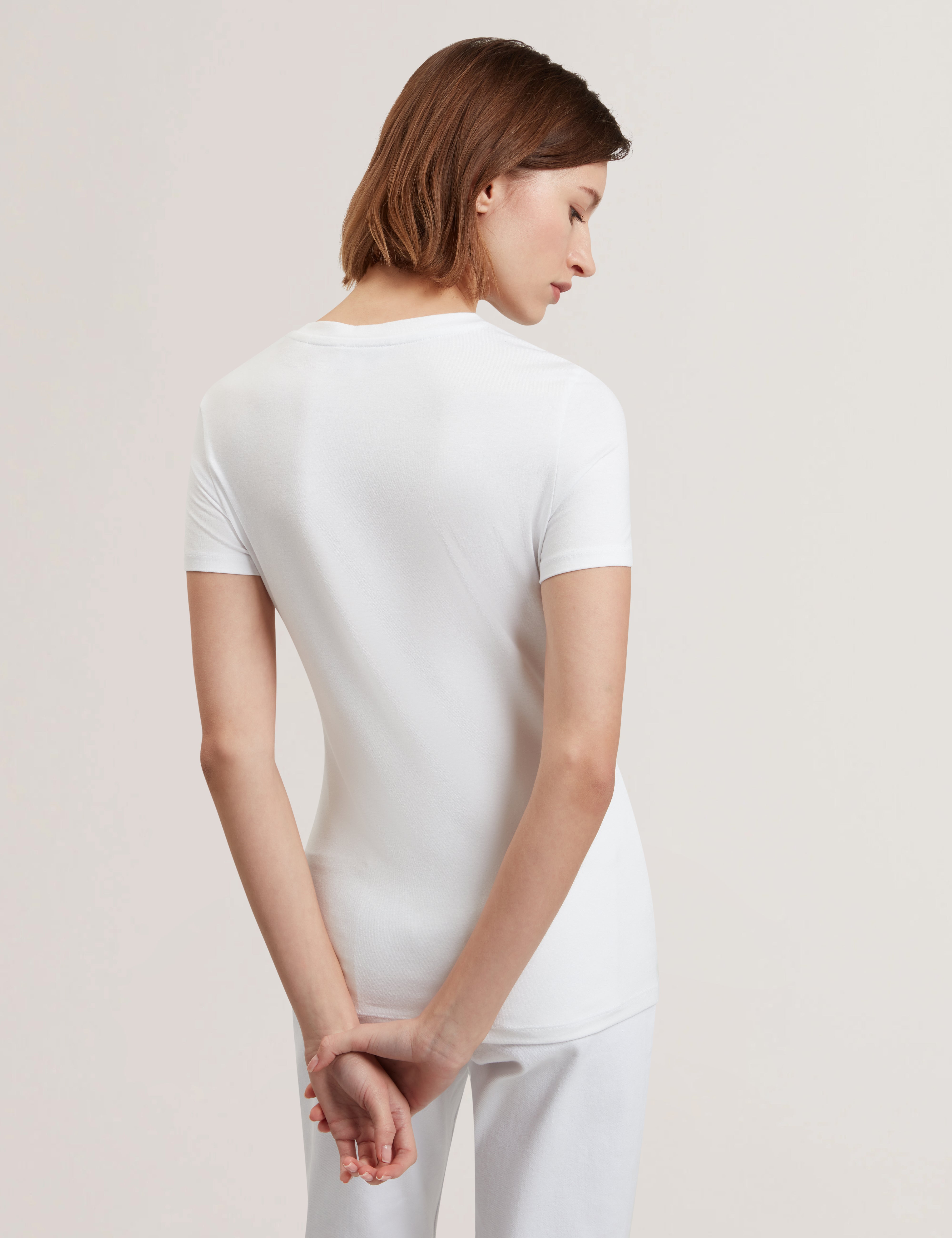 Carnela Embroidered Logo Short Sleeve White