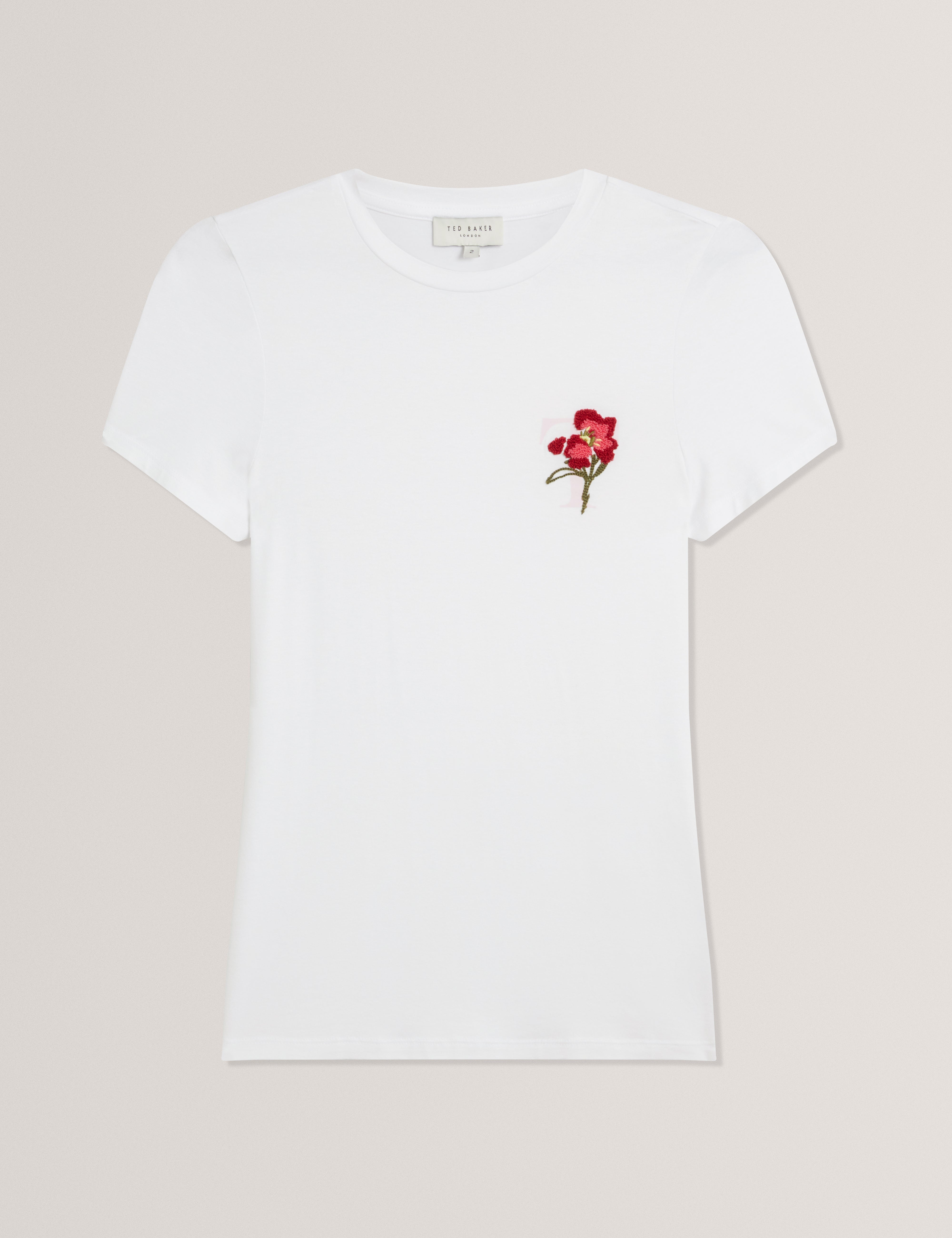 Carnela Embroidered Logo Short Sleeve White