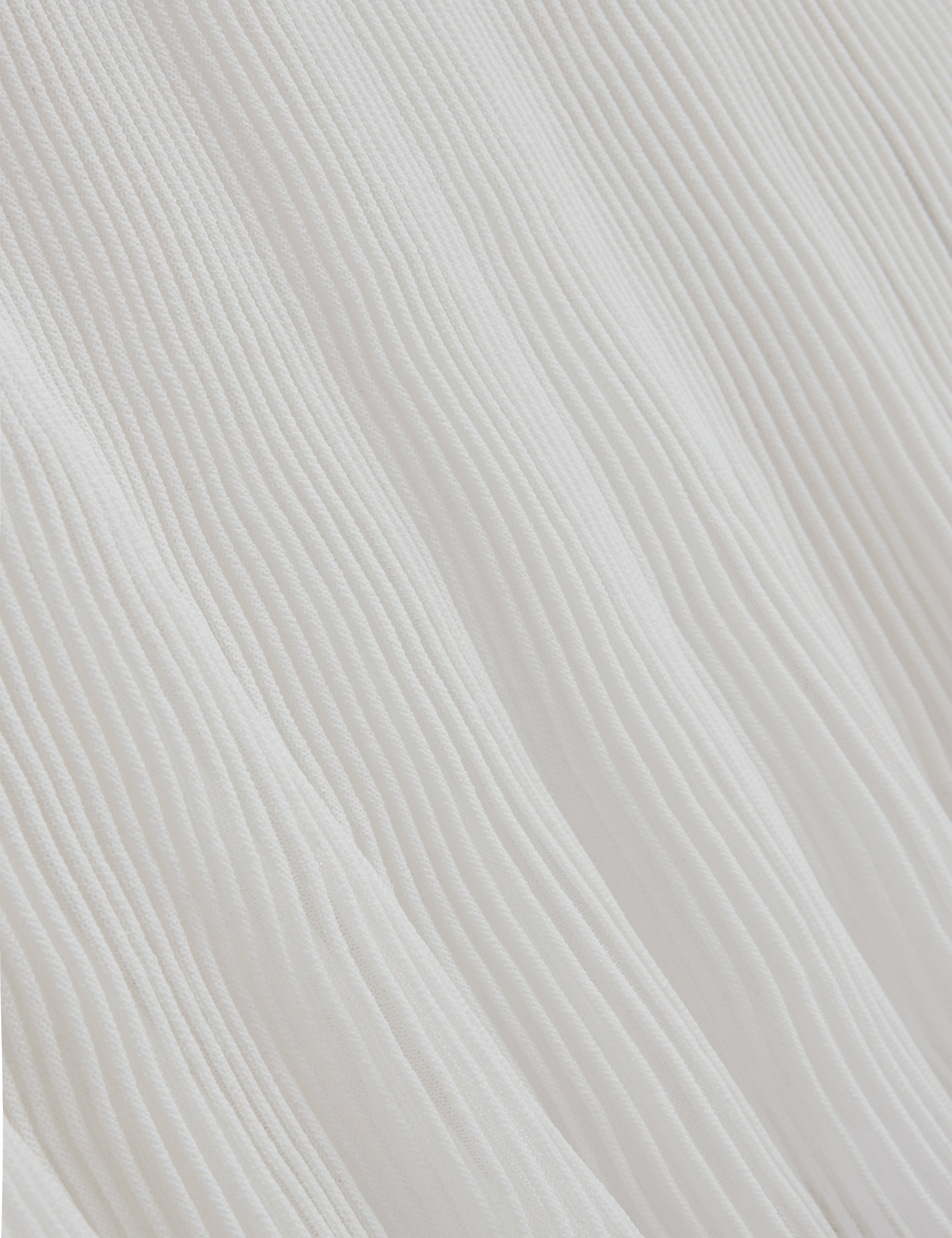 Celyina Engineered Sheer Detail Knitted Midi Dress White