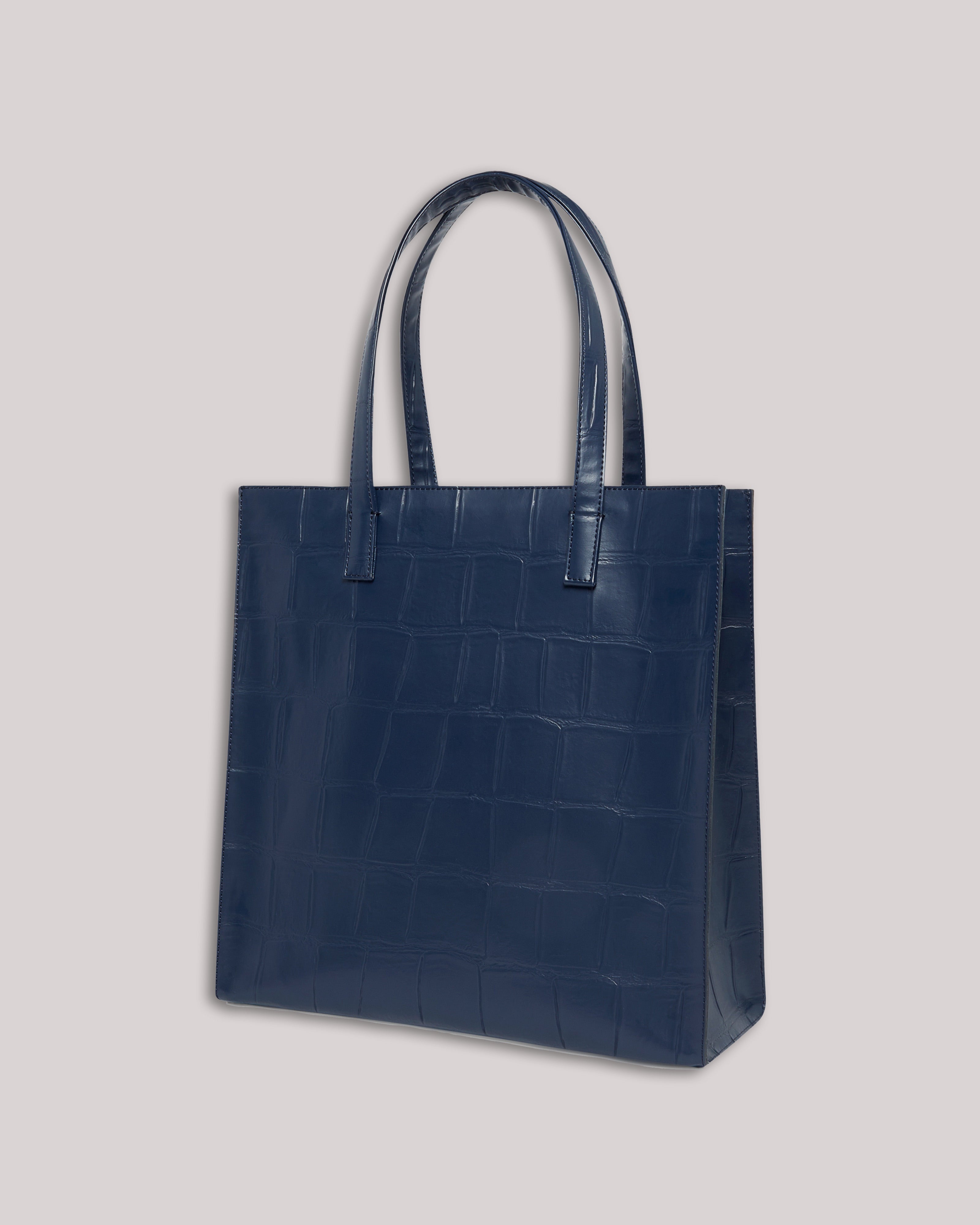 Croccon Croc Effect Large Icon Bag Navy