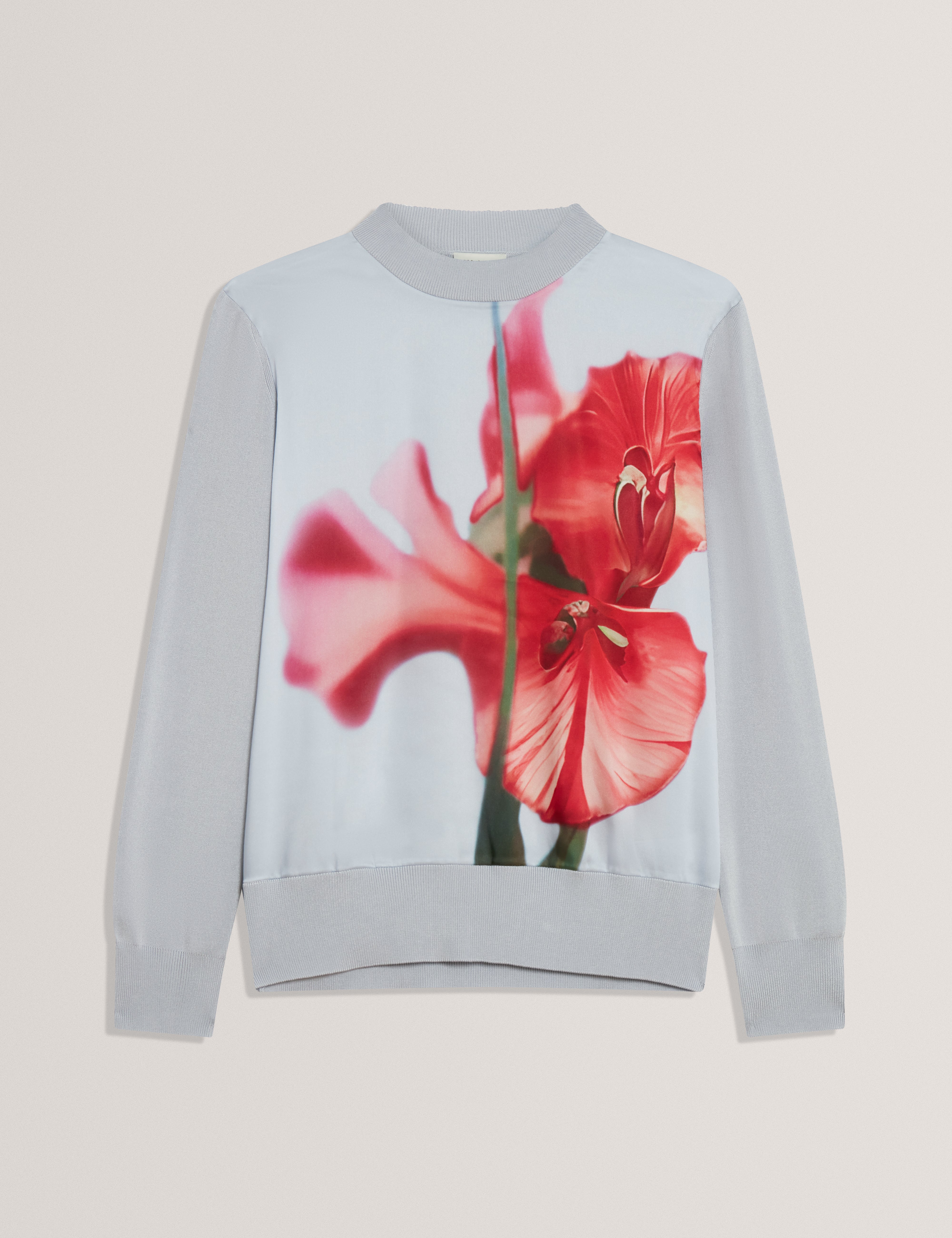 Eloaa Woven Front Printed Sweater Pl-Blue