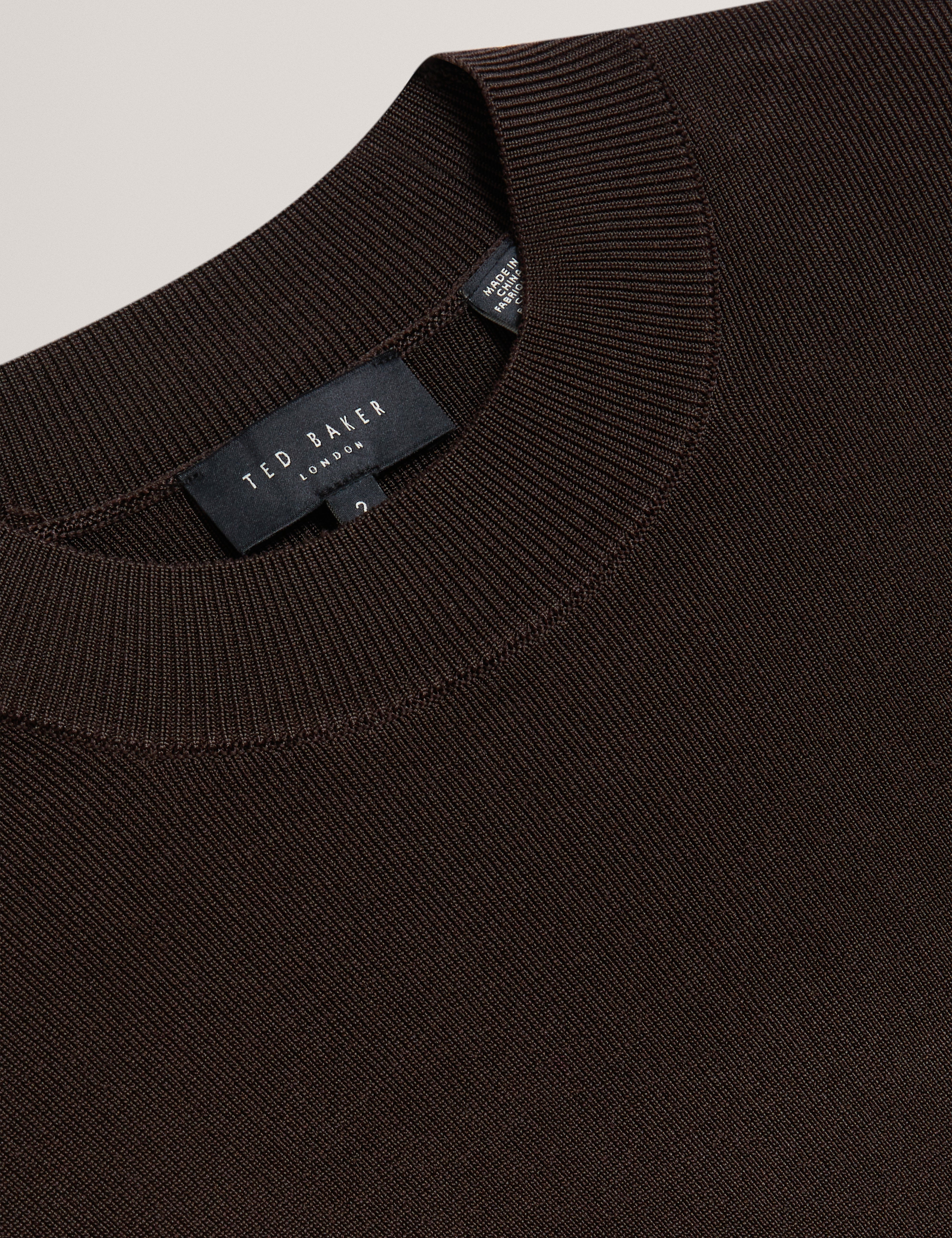 Felixia Knitted Half Sleeve Tee Dk-Brown