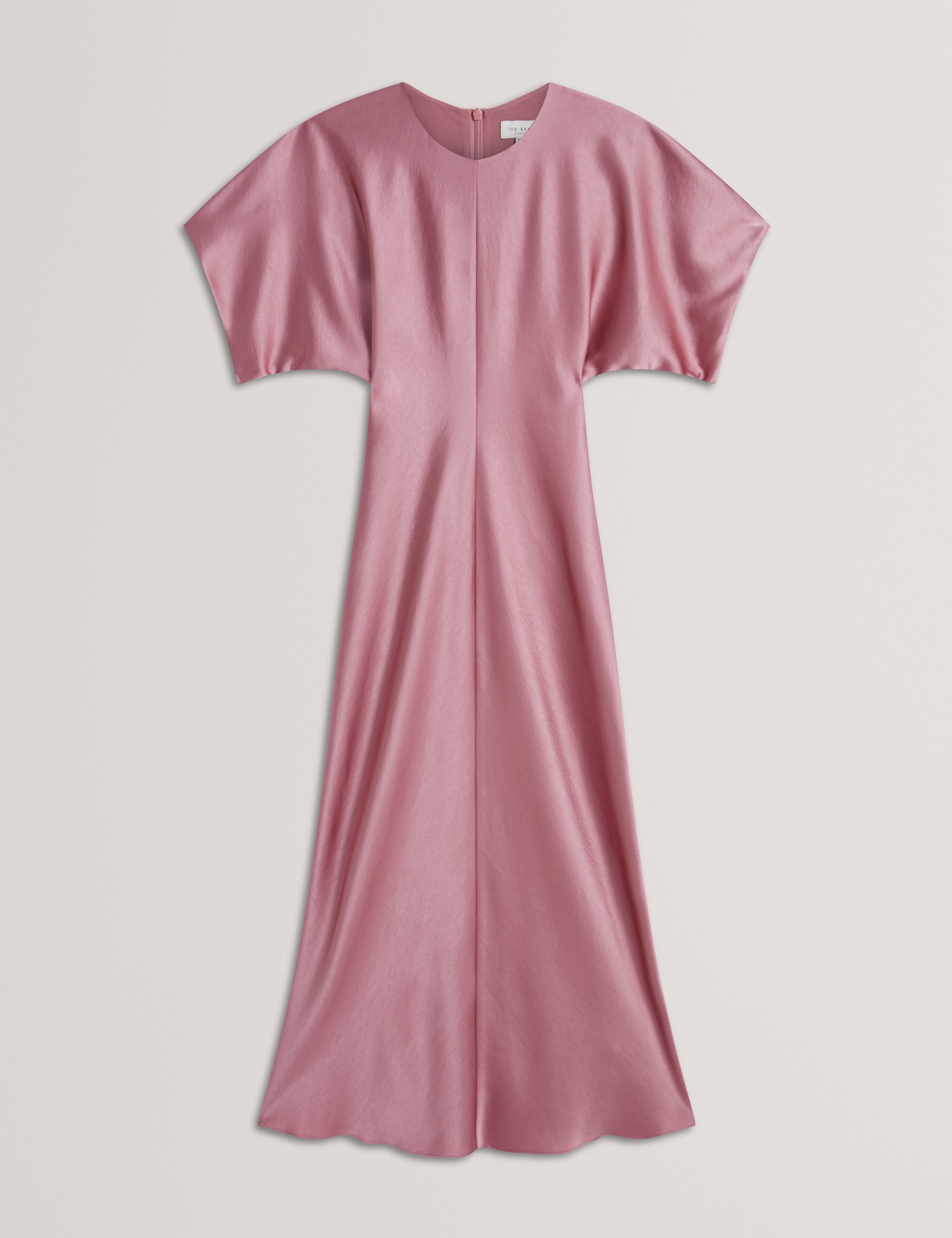 Fianaa Slouch Sleeve Waisted Column Dress Mid-Pink