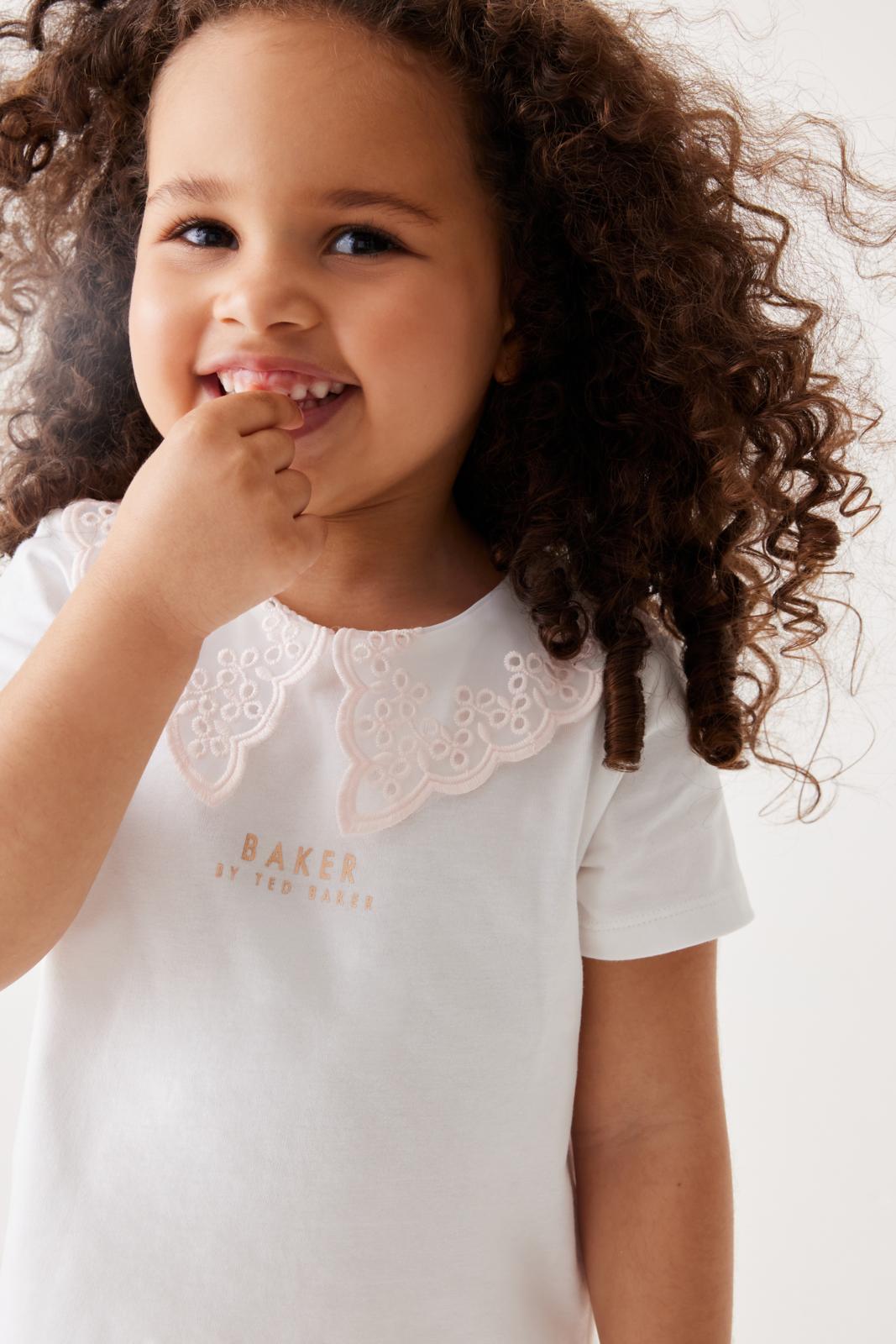 Pink Organza Collared T-Shirt And Leggings Set Pink