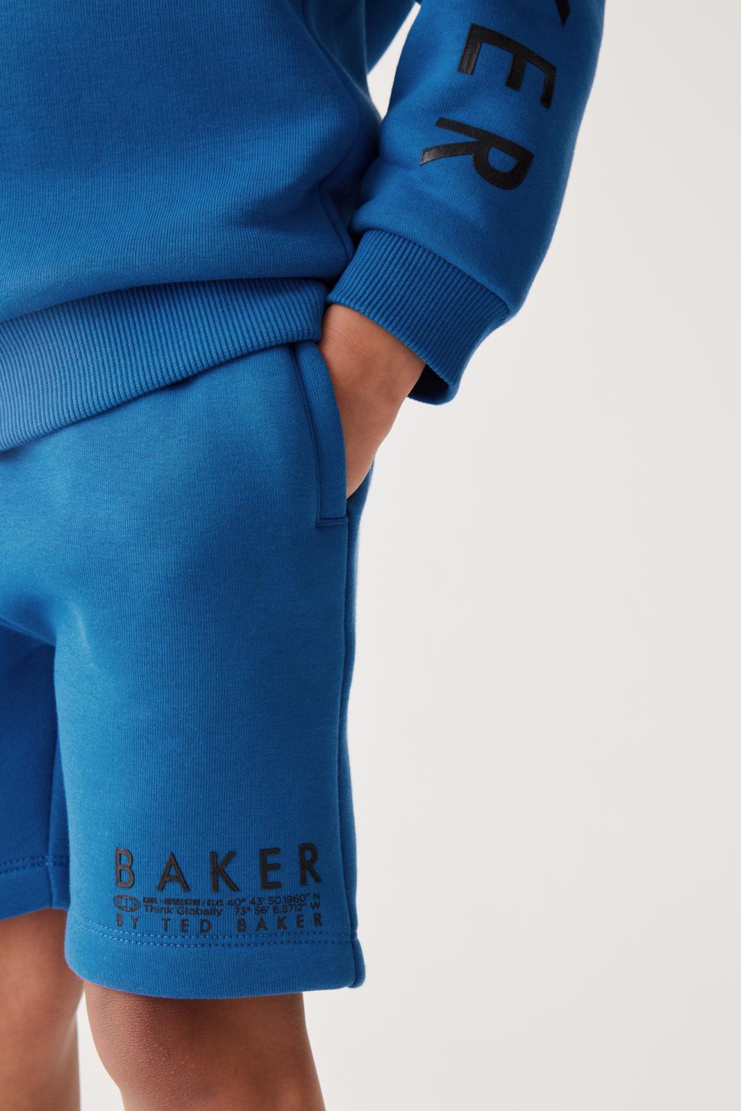 Seam Sweatshirt And Short Set Blue