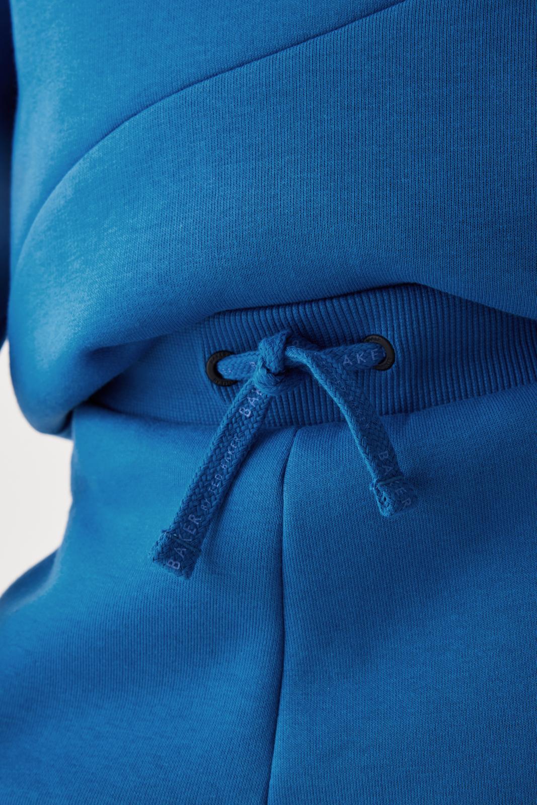 Seam Sweatshirt And Short Set Blue