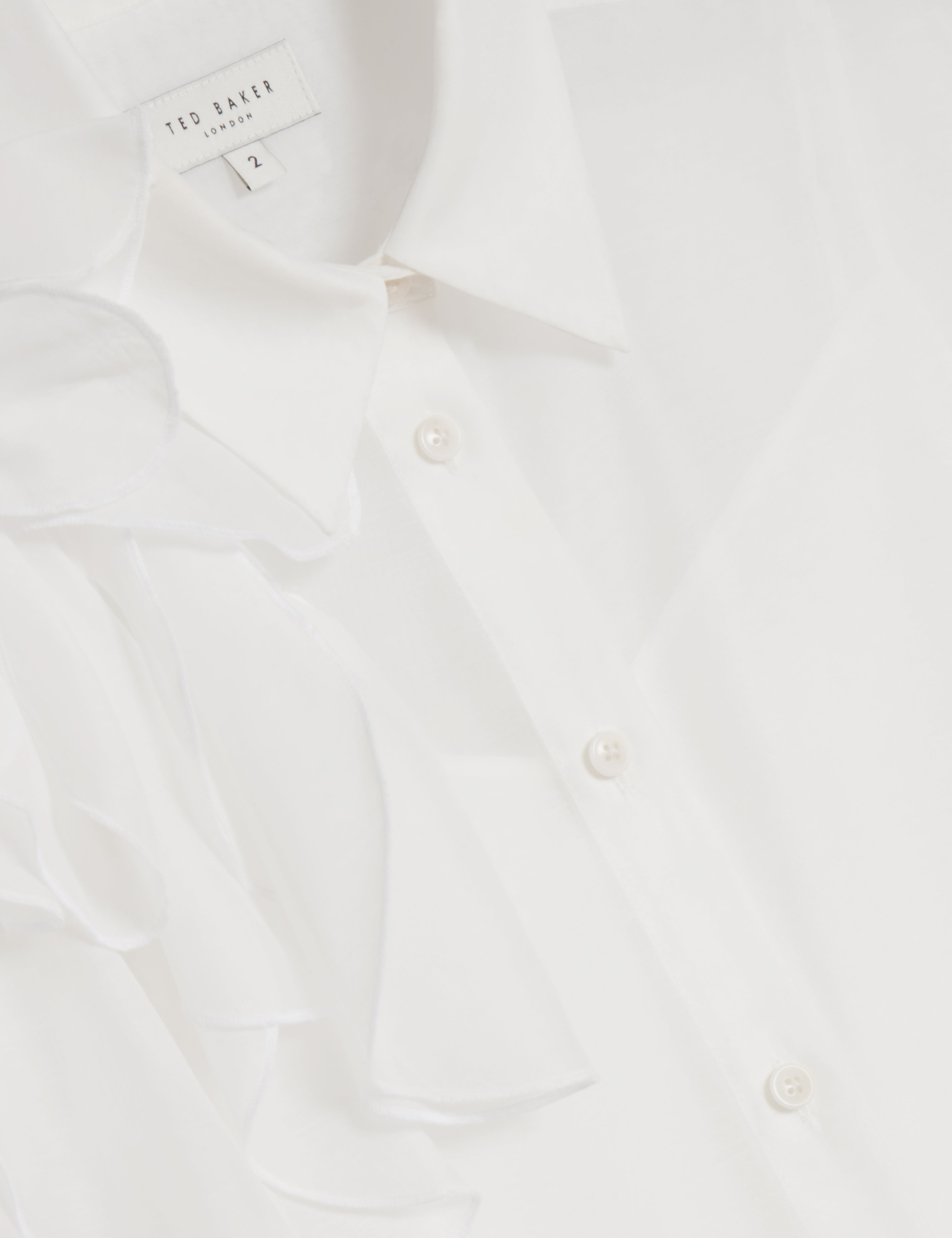 Lanyaa Organza Corsage Oversized Shirt Ivory