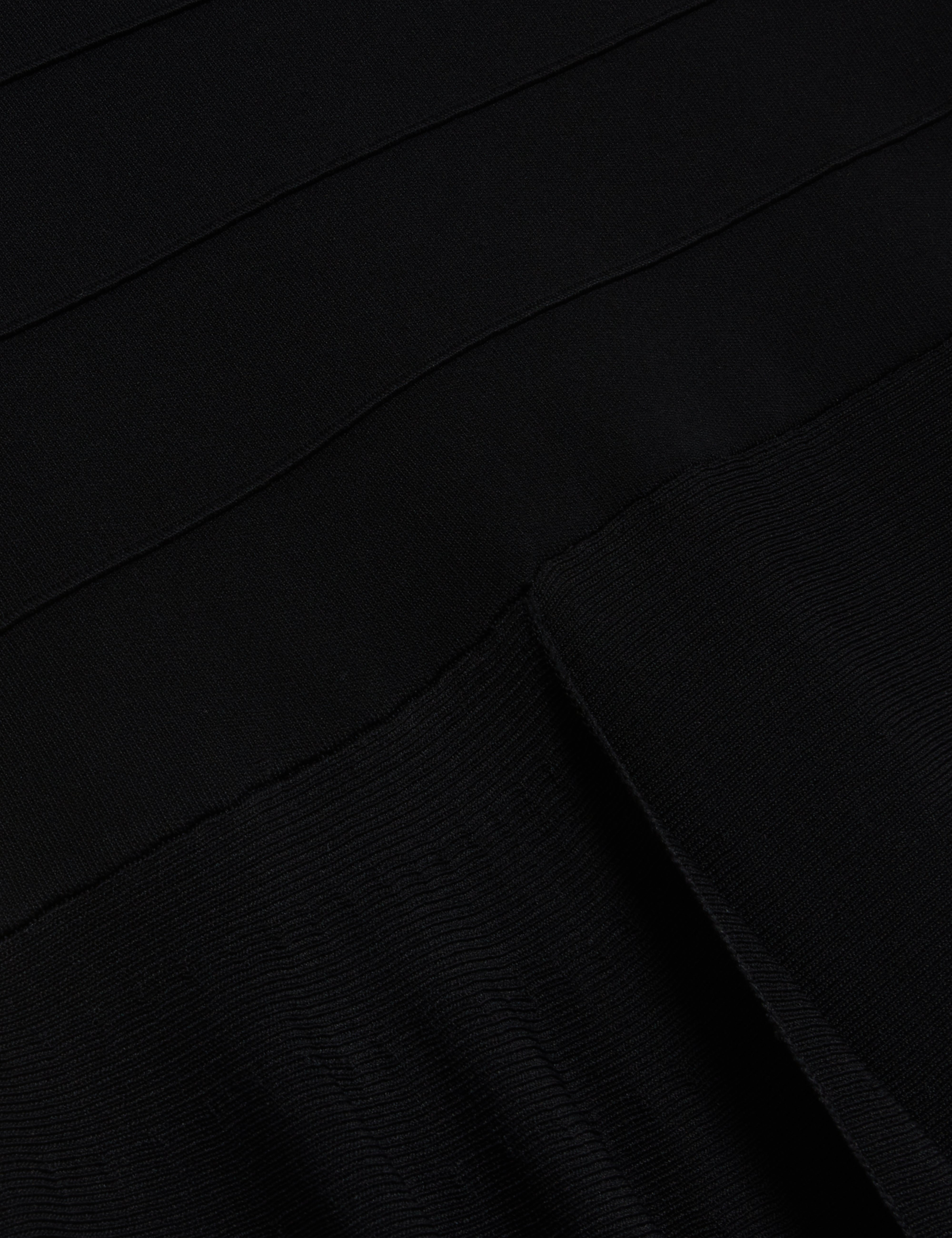 Laurrie Asymmetric Hem Knitted Skirt Black