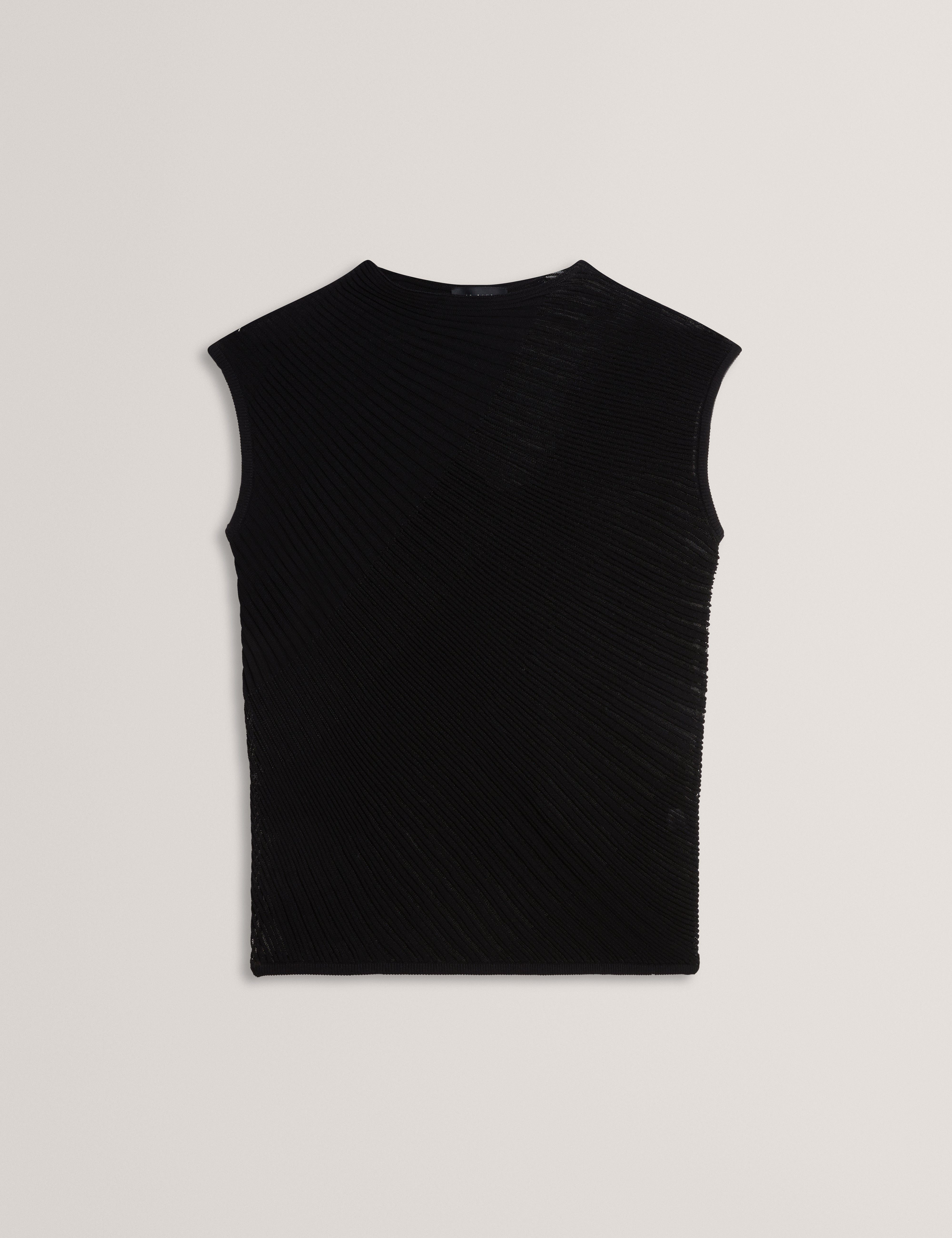 Layynii Invisible Yarn Knit Top Black
