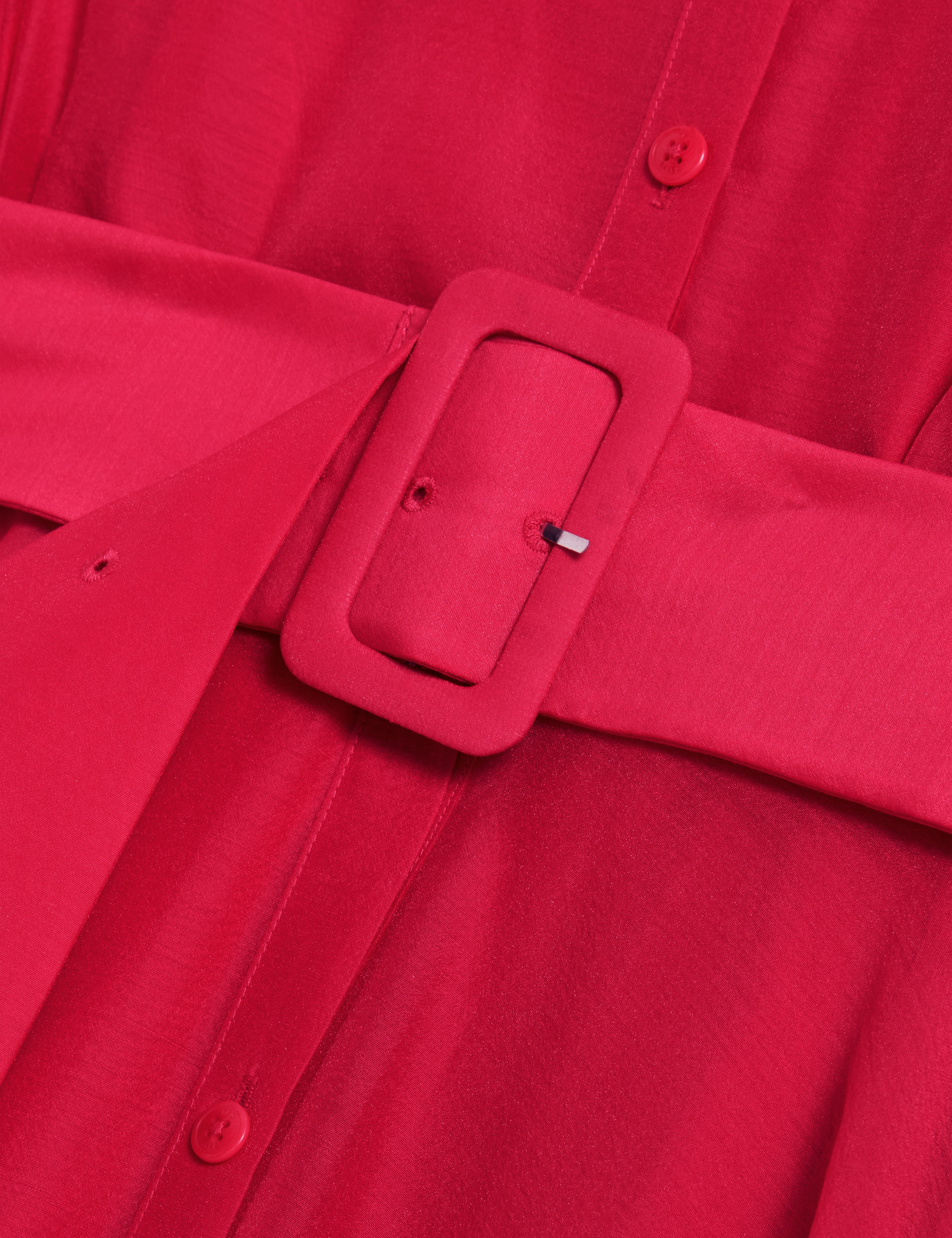Malzia Corsage Detail Organza Maxi Dress Fuchsia