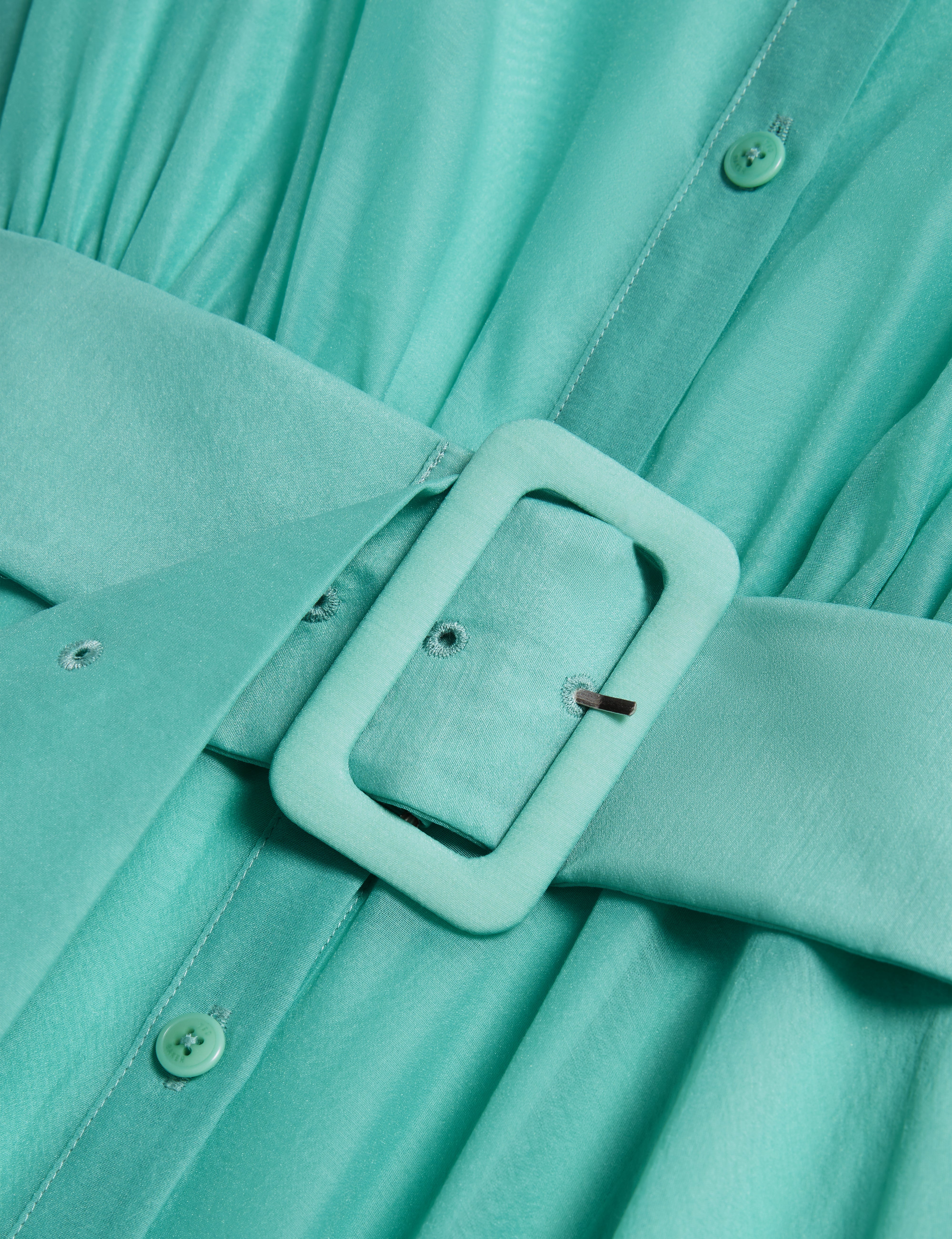 Malzia Corsage Detail Organza Maxi Dress Pl-Green