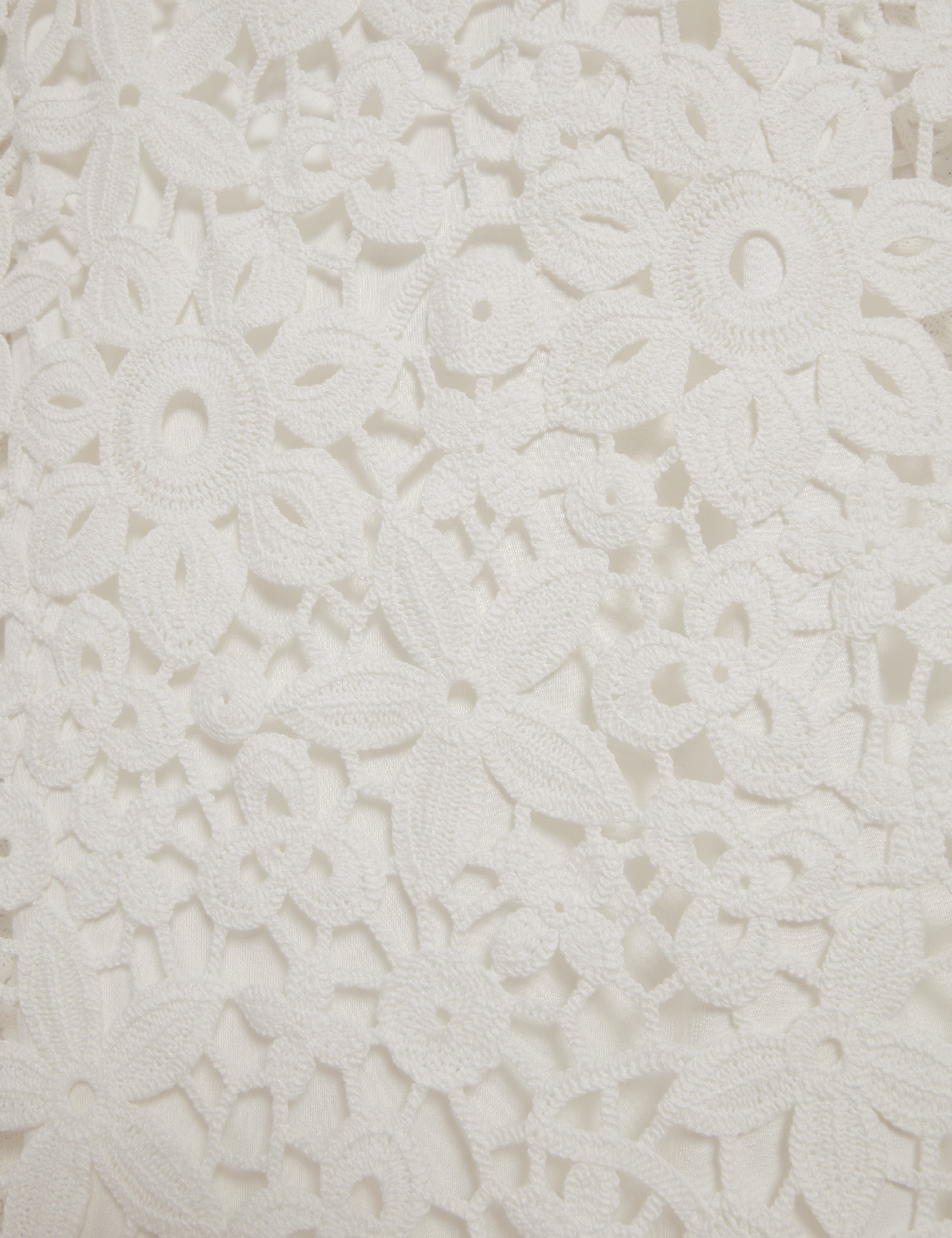 Miikka Crochet Knit Mini Dress White