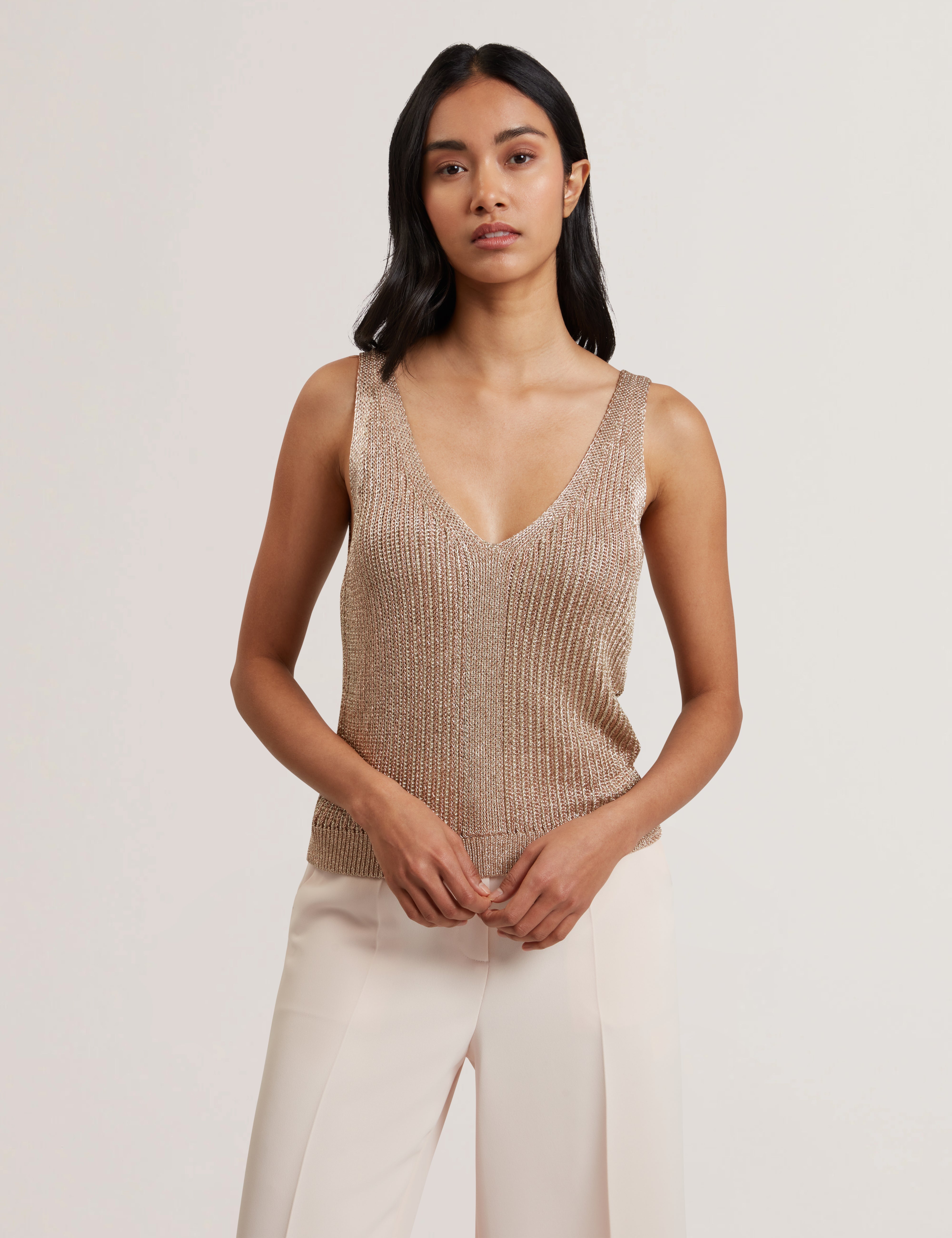 Myylie Chainmail Knitted Vest Gold
