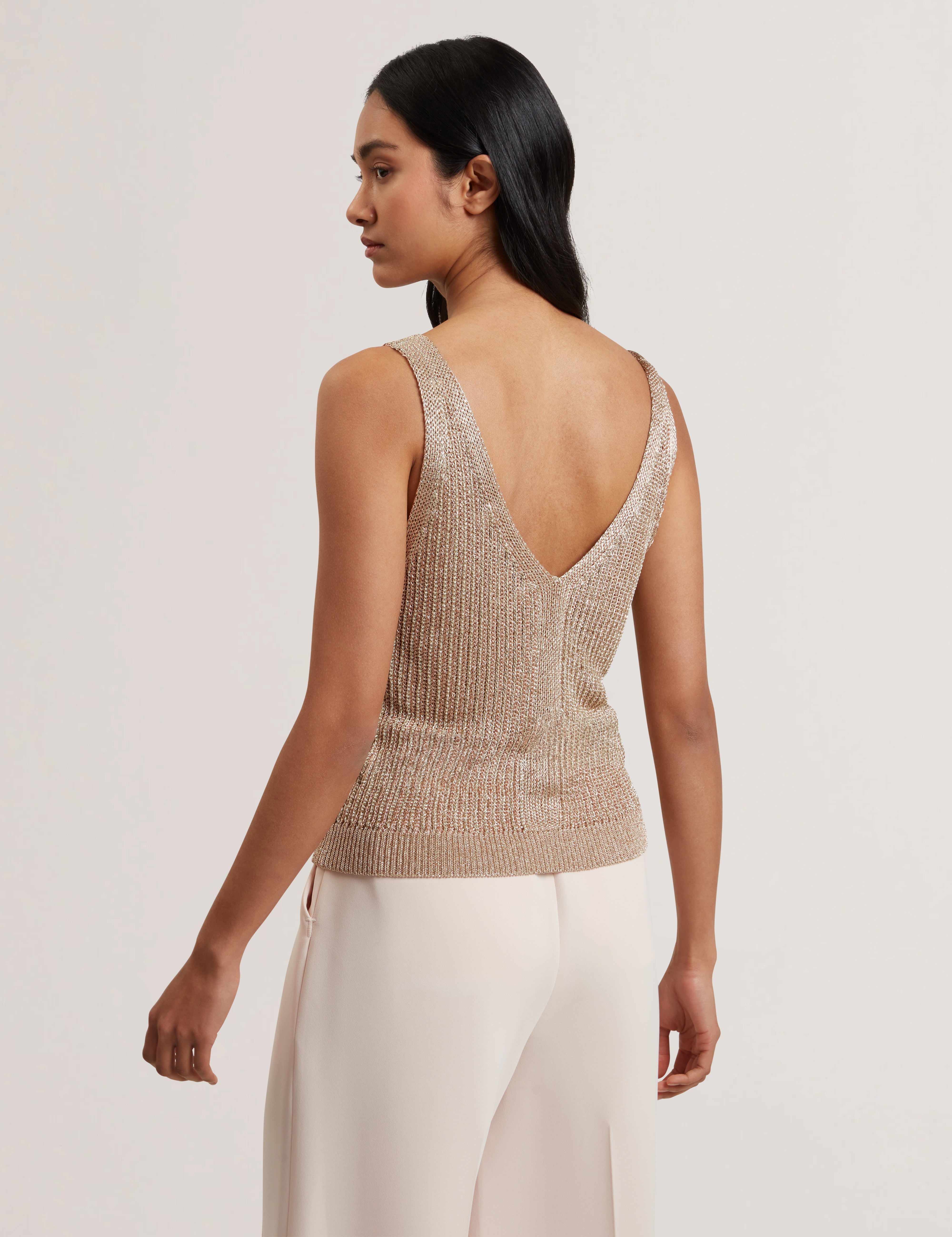 Myylie Chainmail Knitted Vest Gold