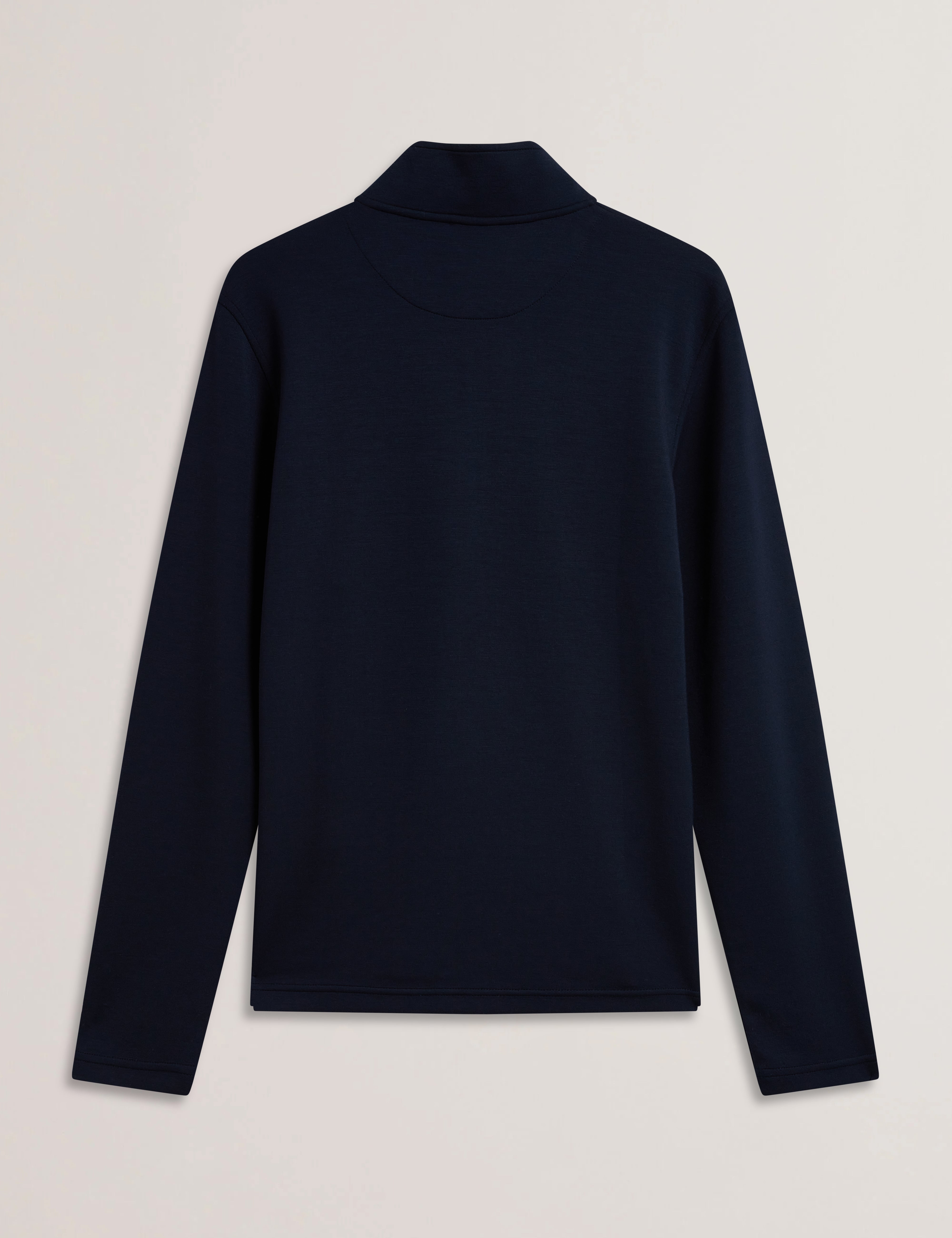 Simonea Long Sleeve Regular Herringbone Half-Zip Navy